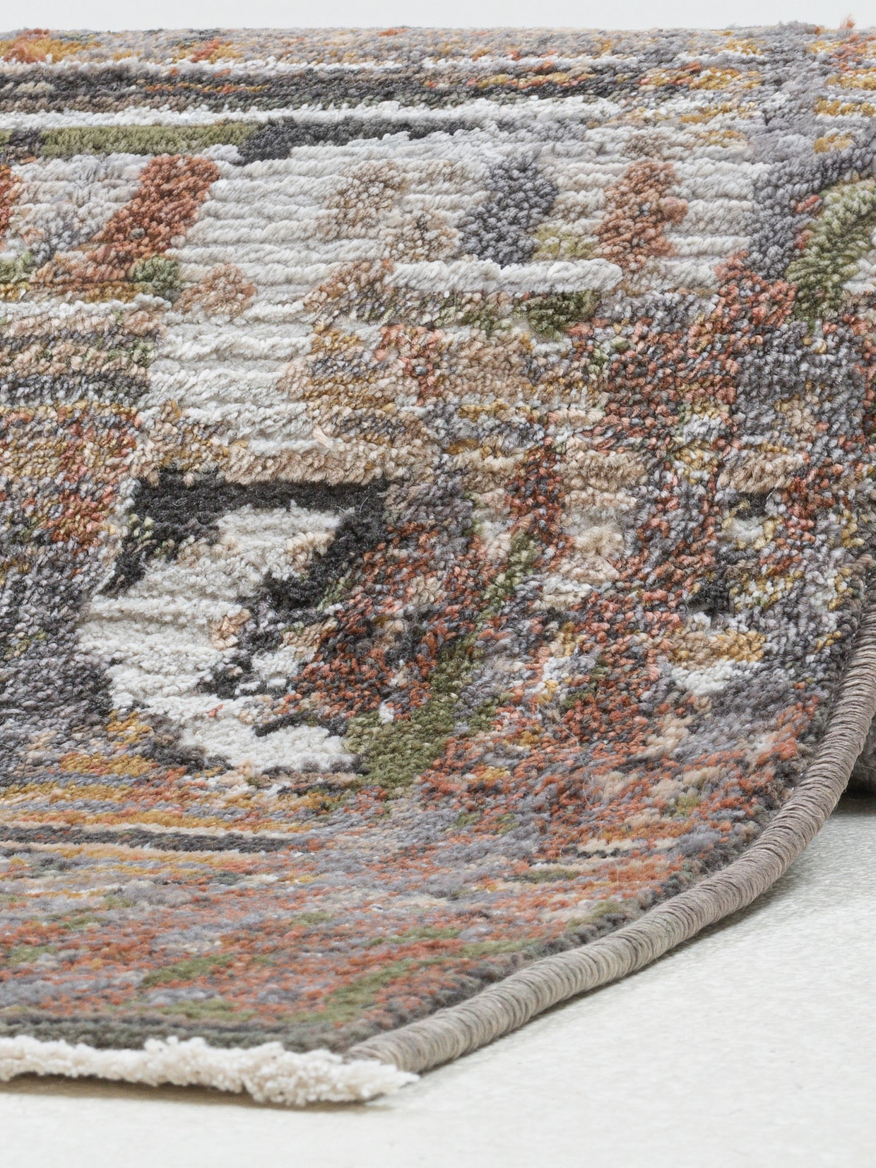 Theko Teppich - beige-gemustert