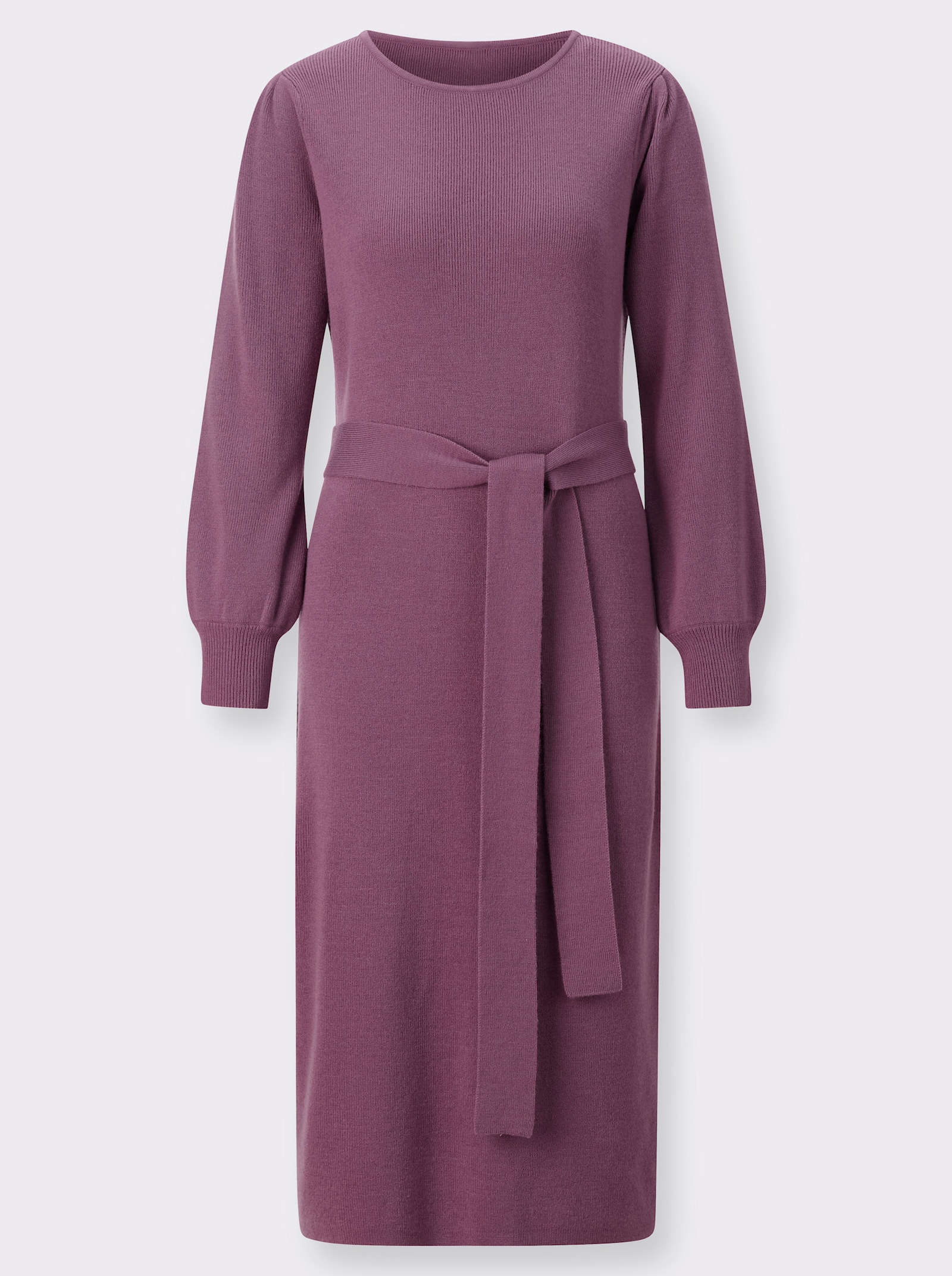 Strickkleid mit Schurwolle - violett
