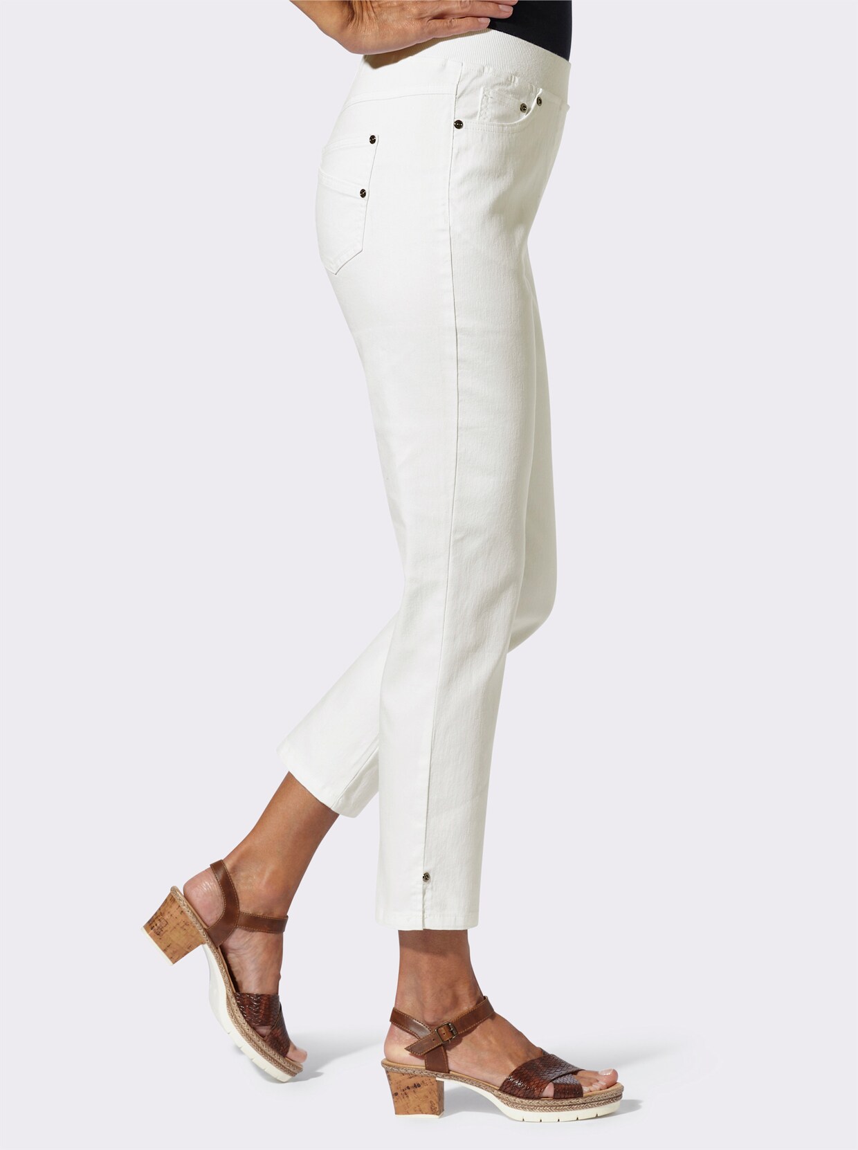 7/8 džíny - bílá