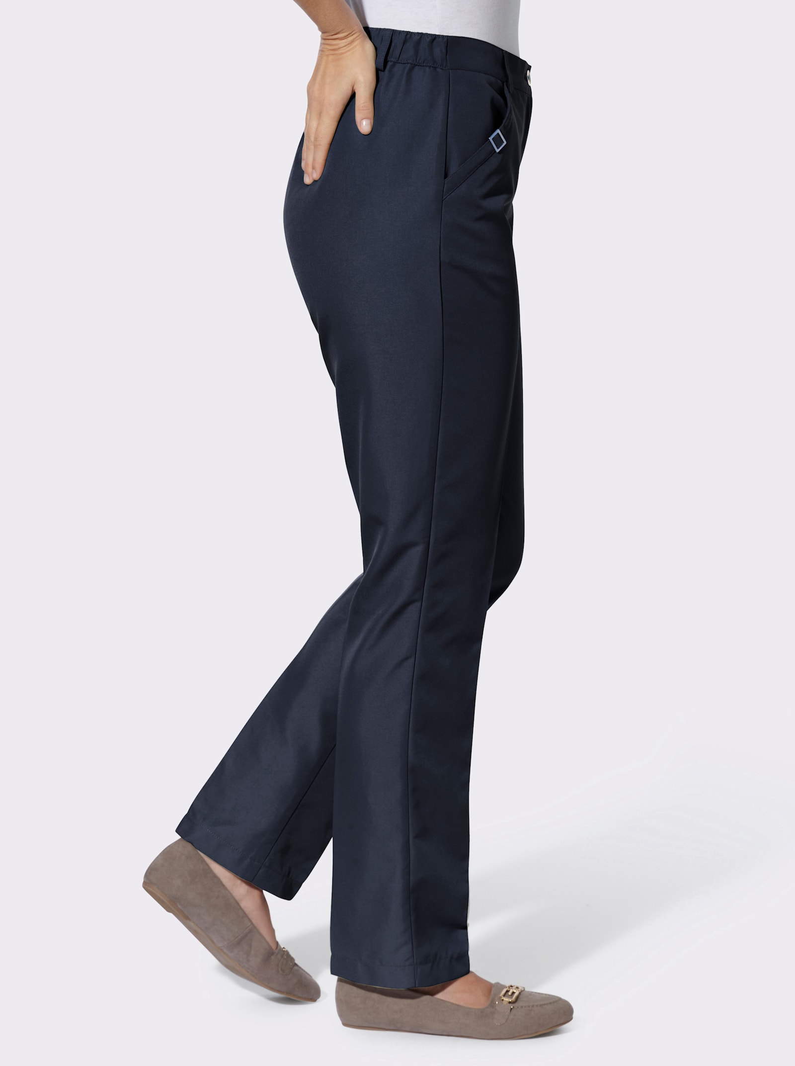 Hose mit Zierspangen - marine