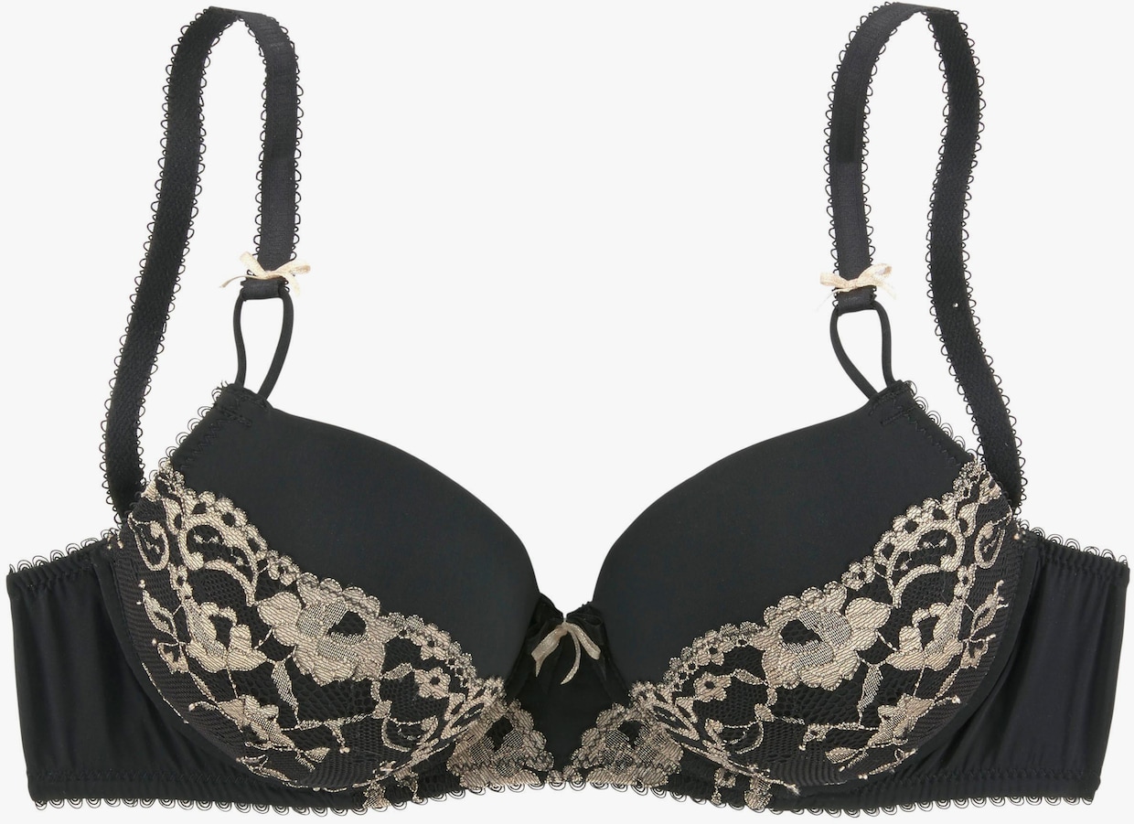 LASCANA Soutien-gorge coques - noir-couleur doré