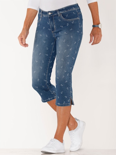 Capri-jeans - blue-stonewashed