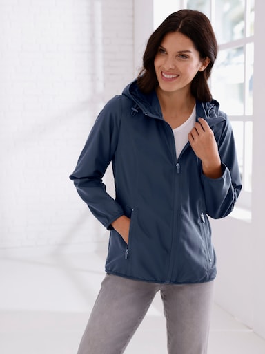 Funktionsjacke atmungsaktiv und wasserabweisend - dunkelblau