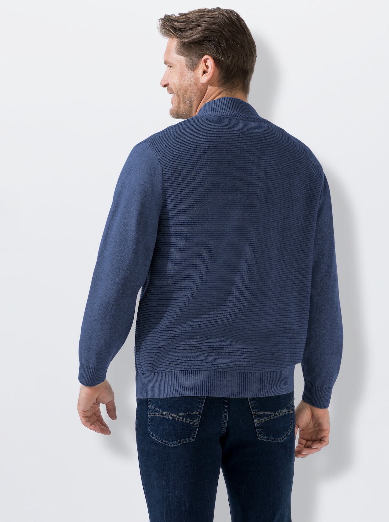 Marco Donati Strickjacke - jeansblau-meliert