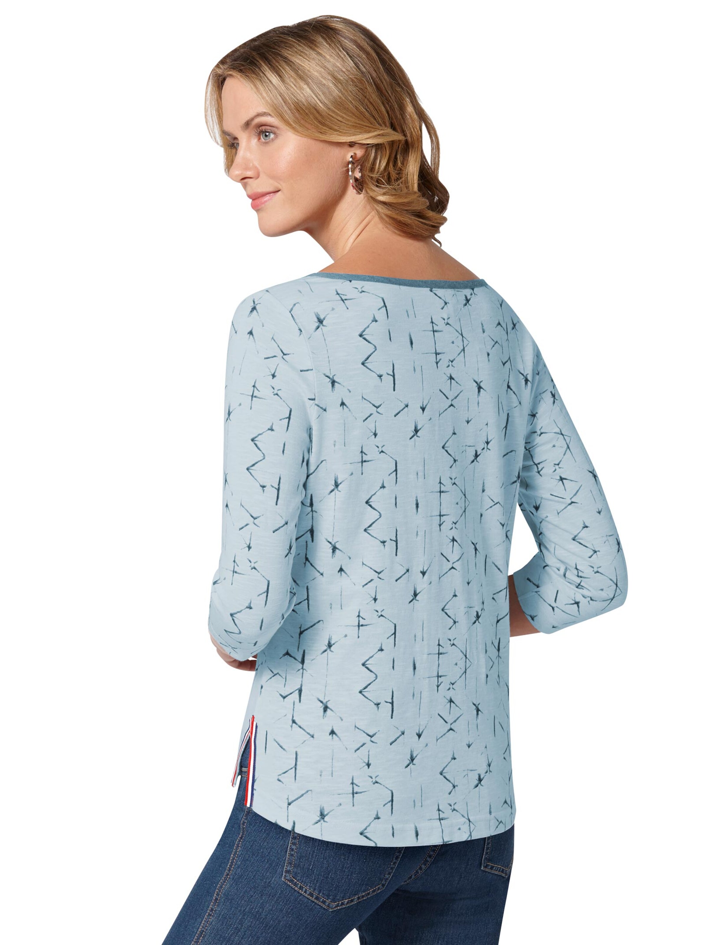 Shirt - blau-bedruckt