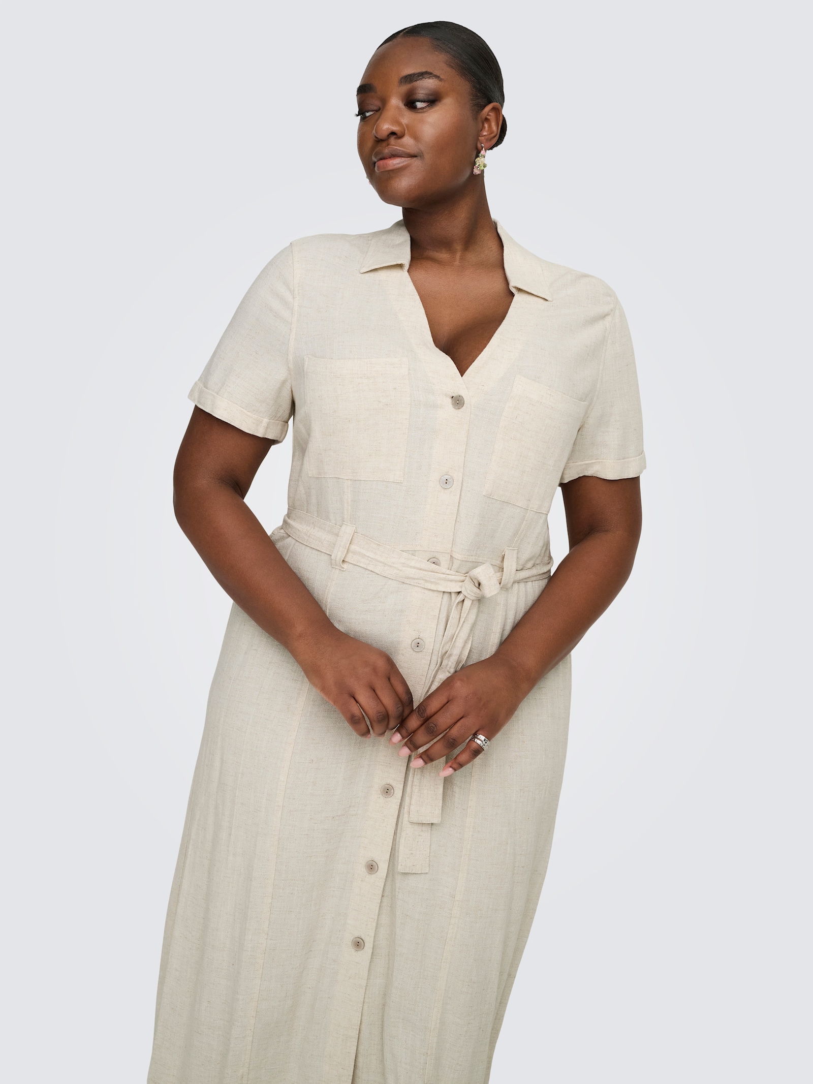 ONLY CARMAKOMA Blusenkleid - moonbeam