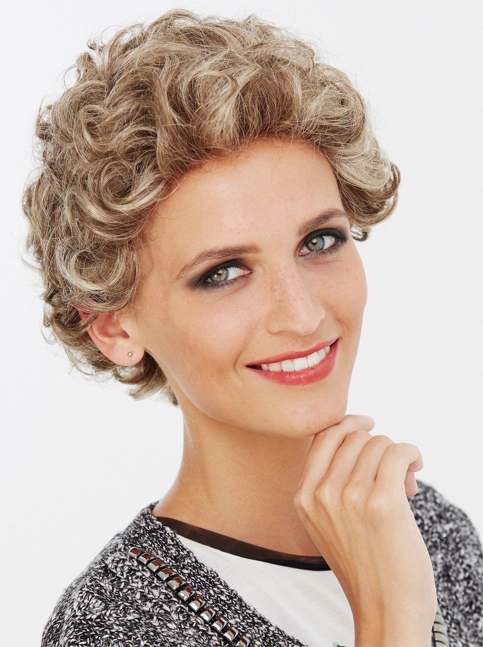 Pruik Gerda - blonde highlights