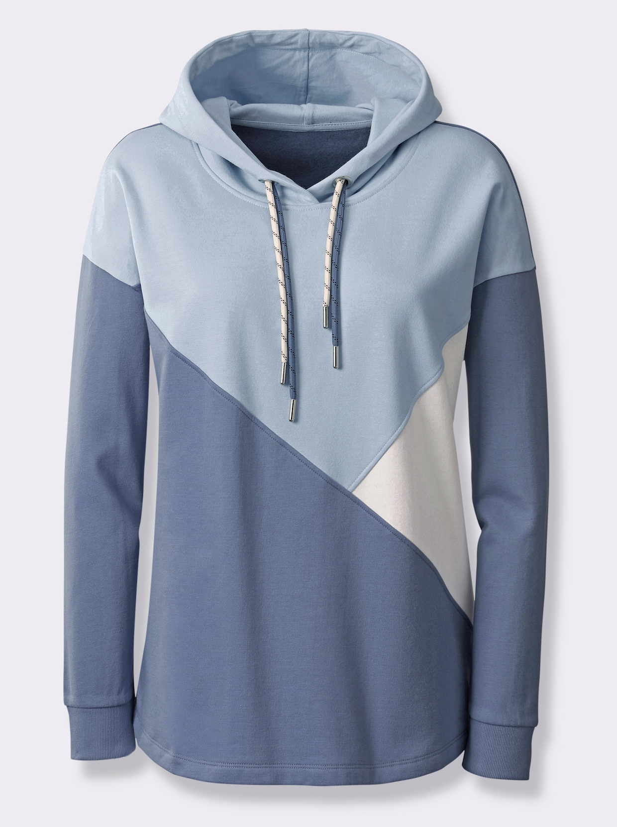 heine Kapuzensweatshirt - hellblau-champagner
