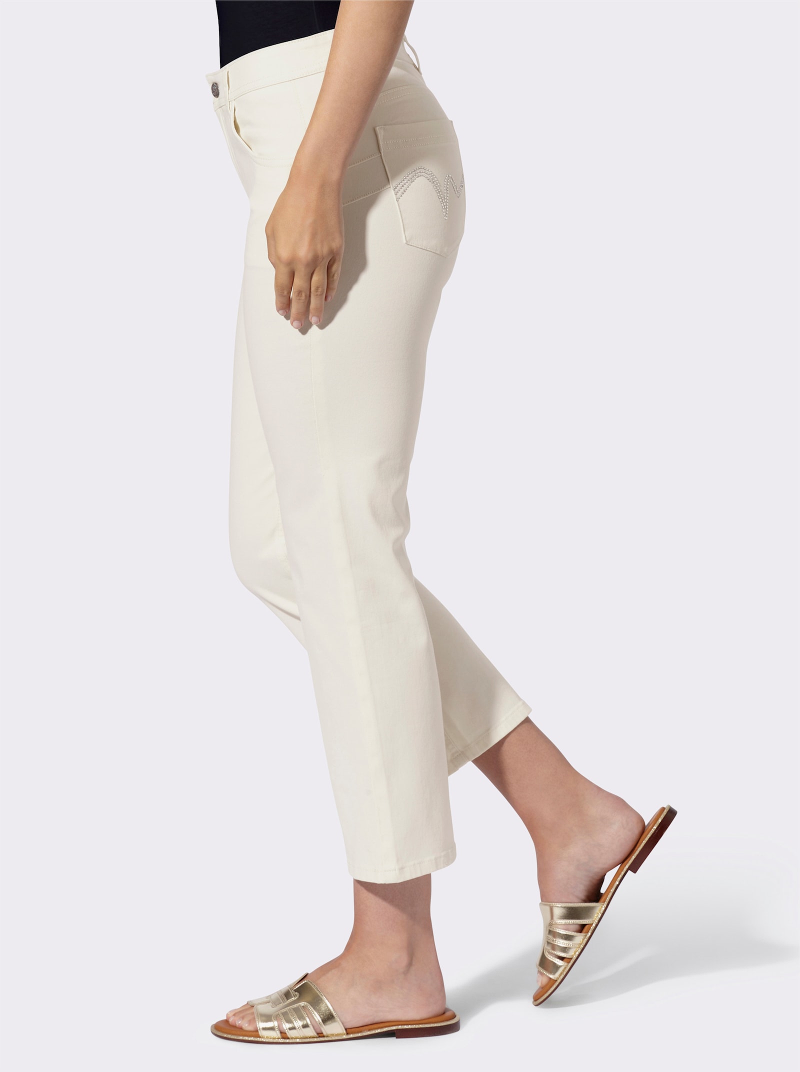 heine 5-Pocket-Hose Slim Fit - ecru