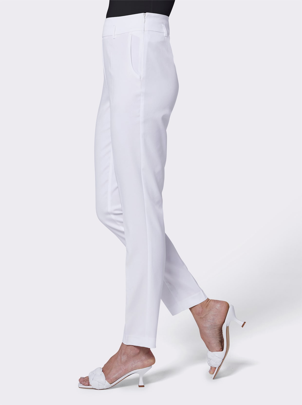 CREATION L PREMIUM Pantalon lyocell - blanc