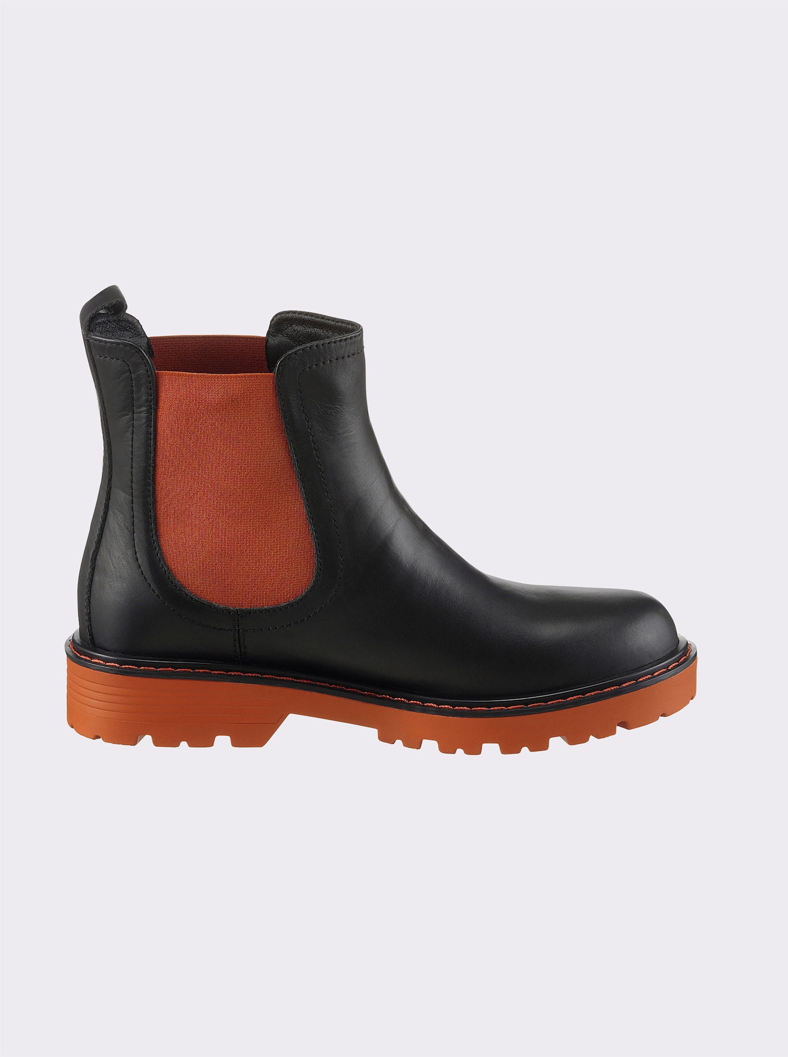 heine Stiefelette - schwarz-orange