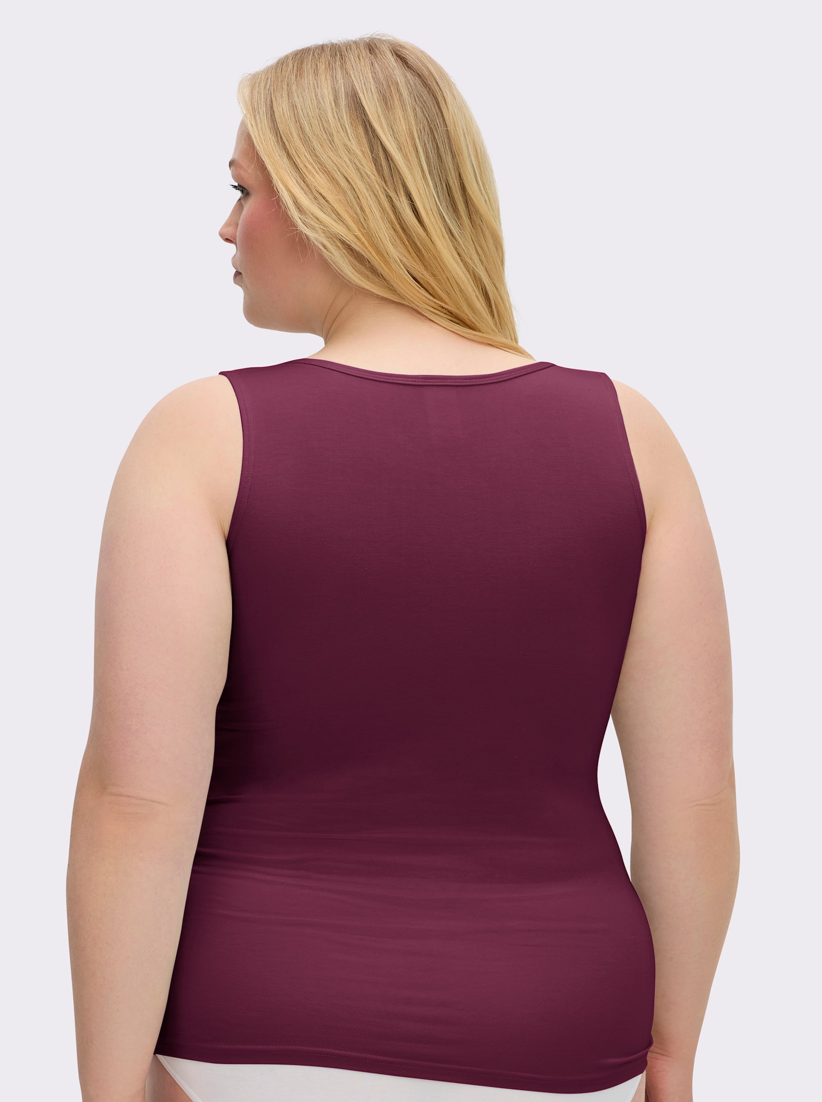 wäschepur Achseltop mit breiten Trägern - himbeerrot