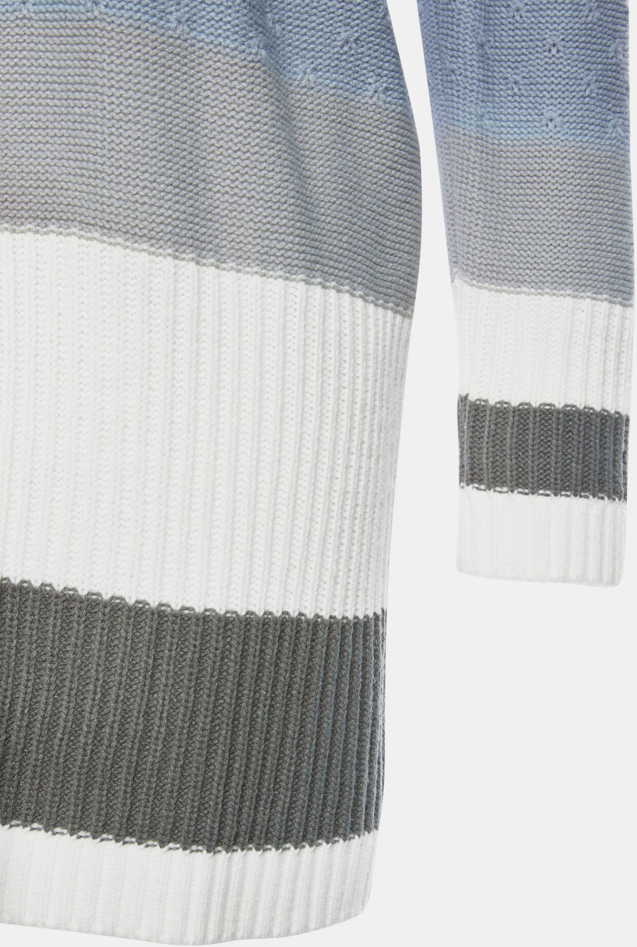 LASCANA Longstrickjacke - blau-creme-grau