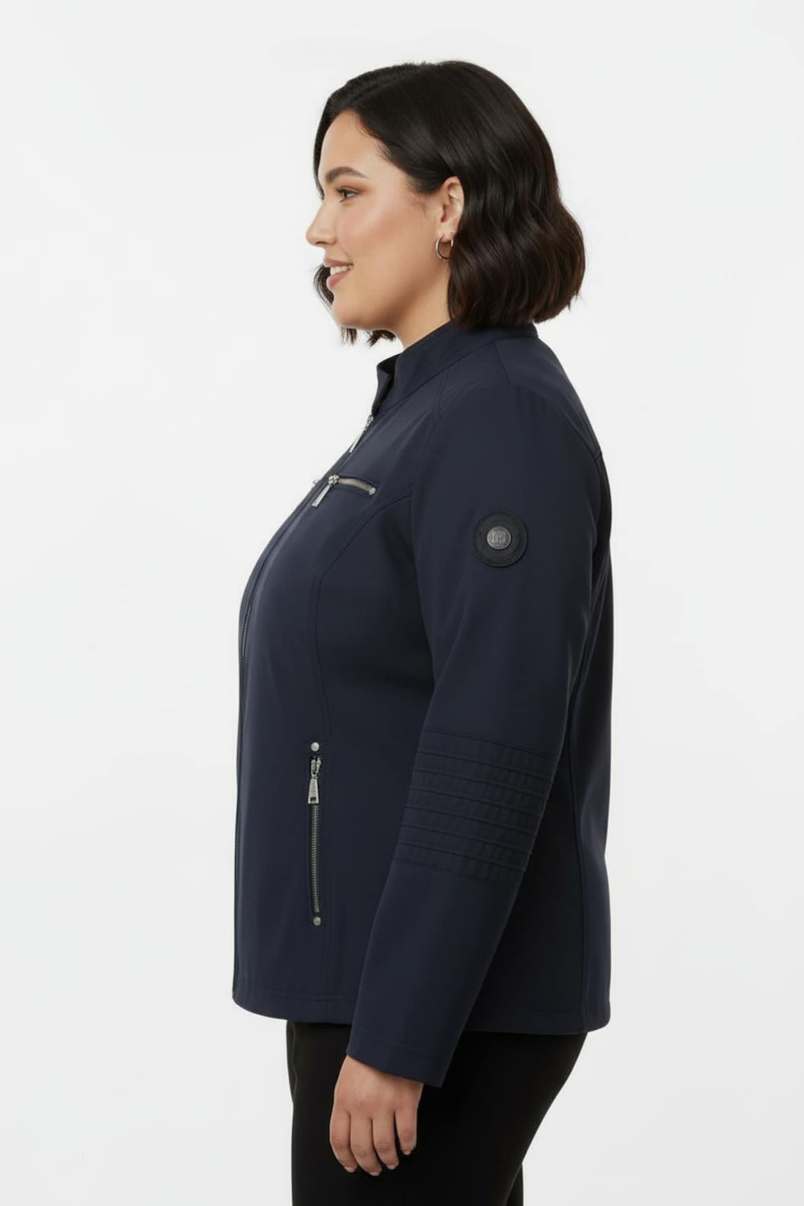 Übergangsjacke mit Biesenverzierung - marine