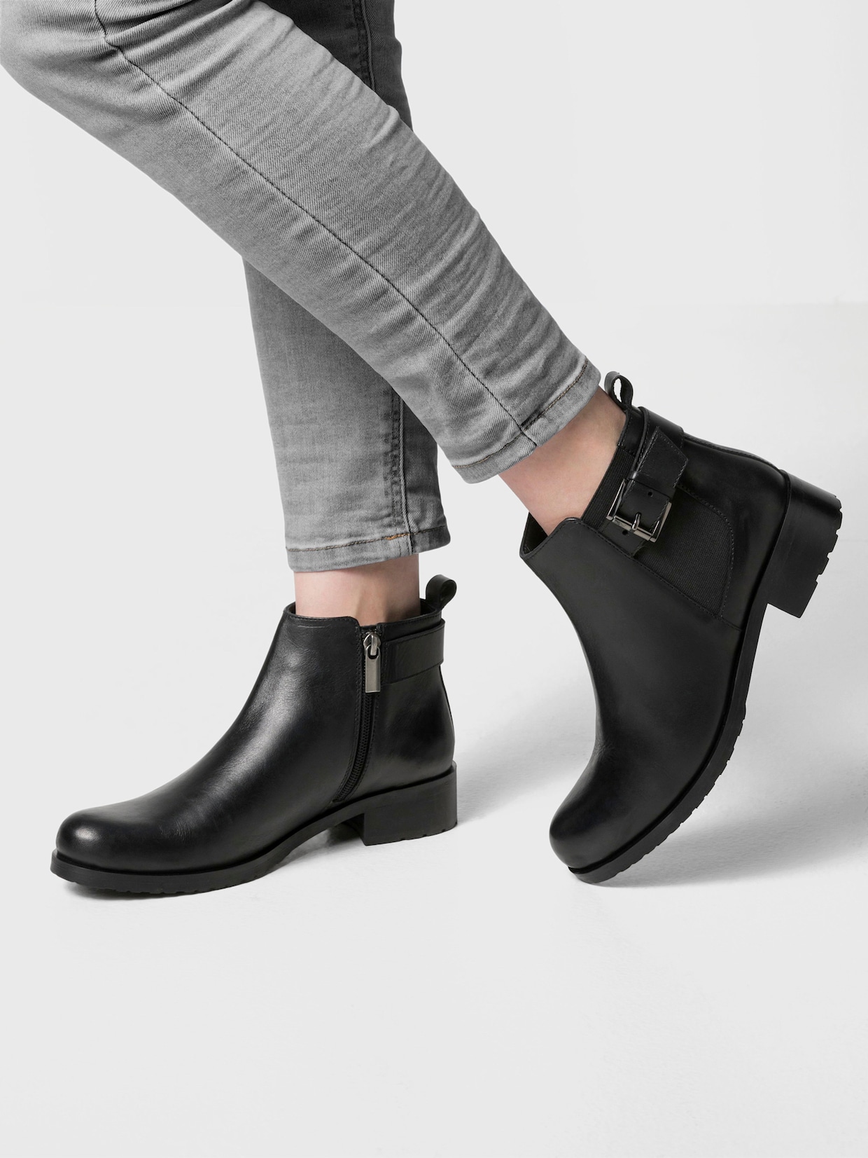 sheego Stiefelette - schwarz