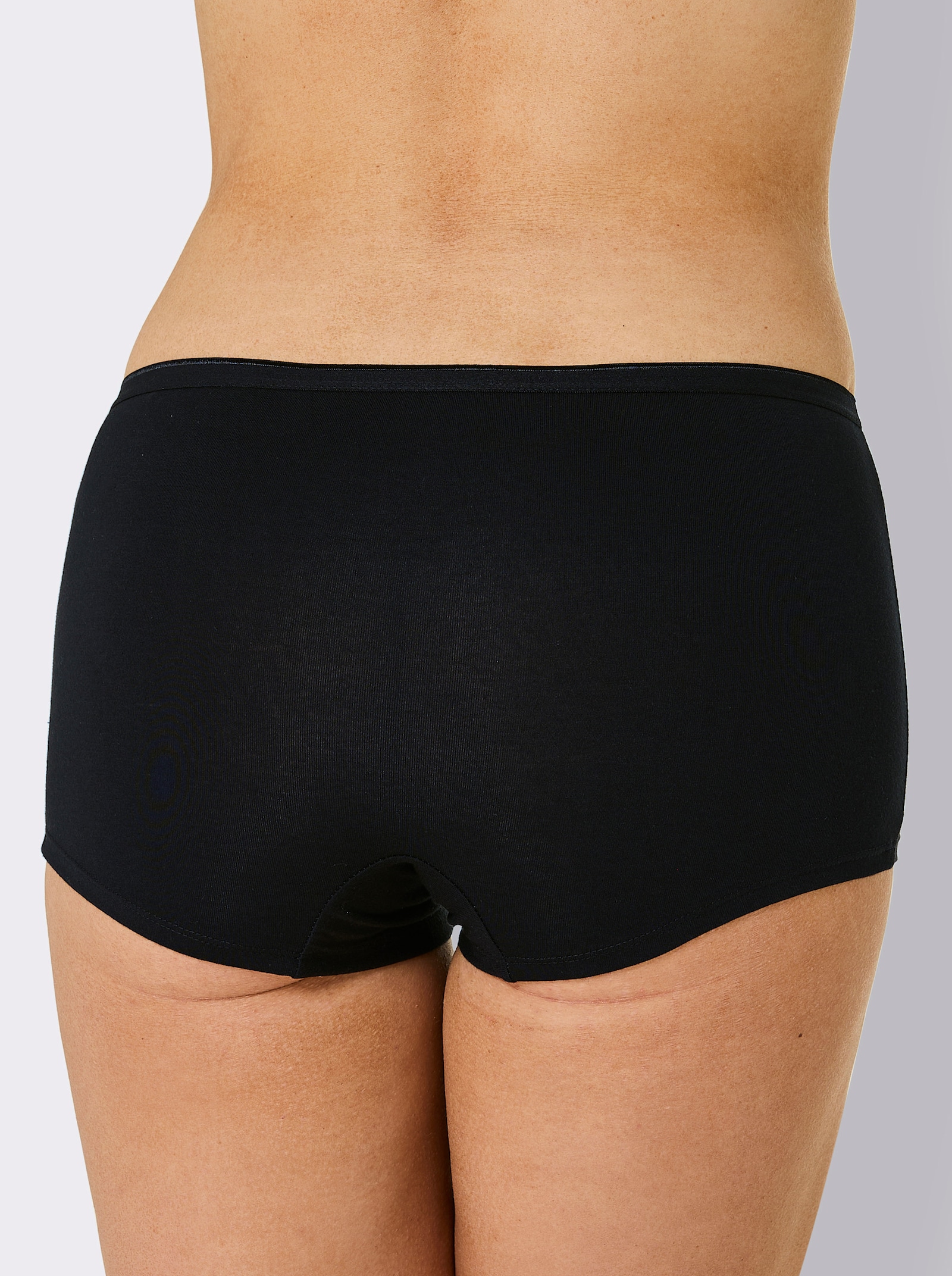 Panty - weiß + grau-meliert + schwarz