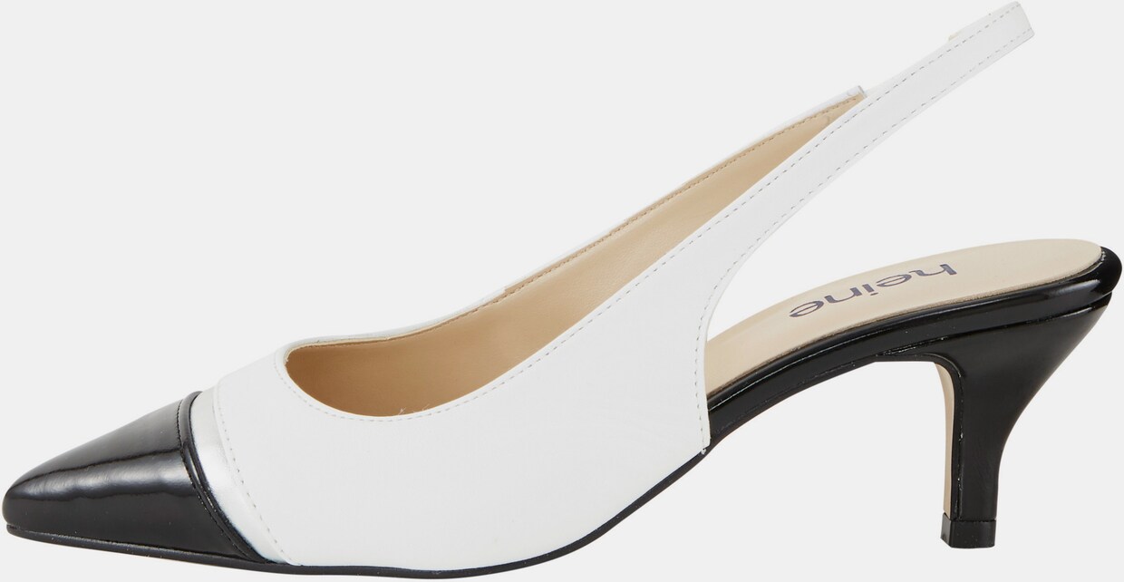 heine Slingpumps - weiß-schwarz