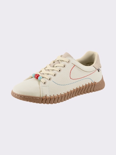 Rieker Sneaker mit Zierperlen - ecru