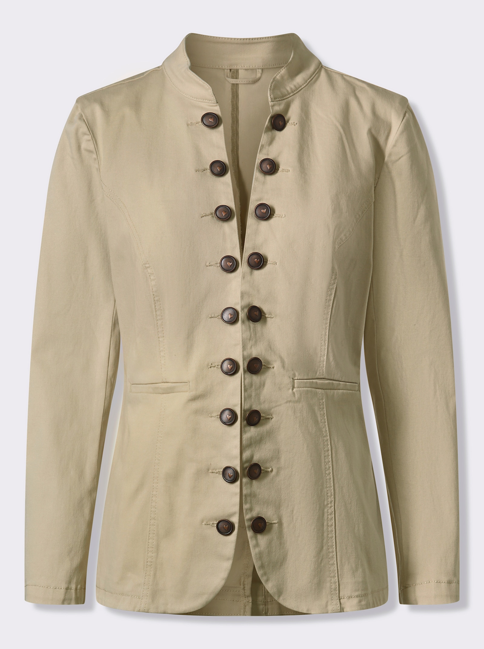 heine Jeansblazer mit Häkchenverschluss - sand