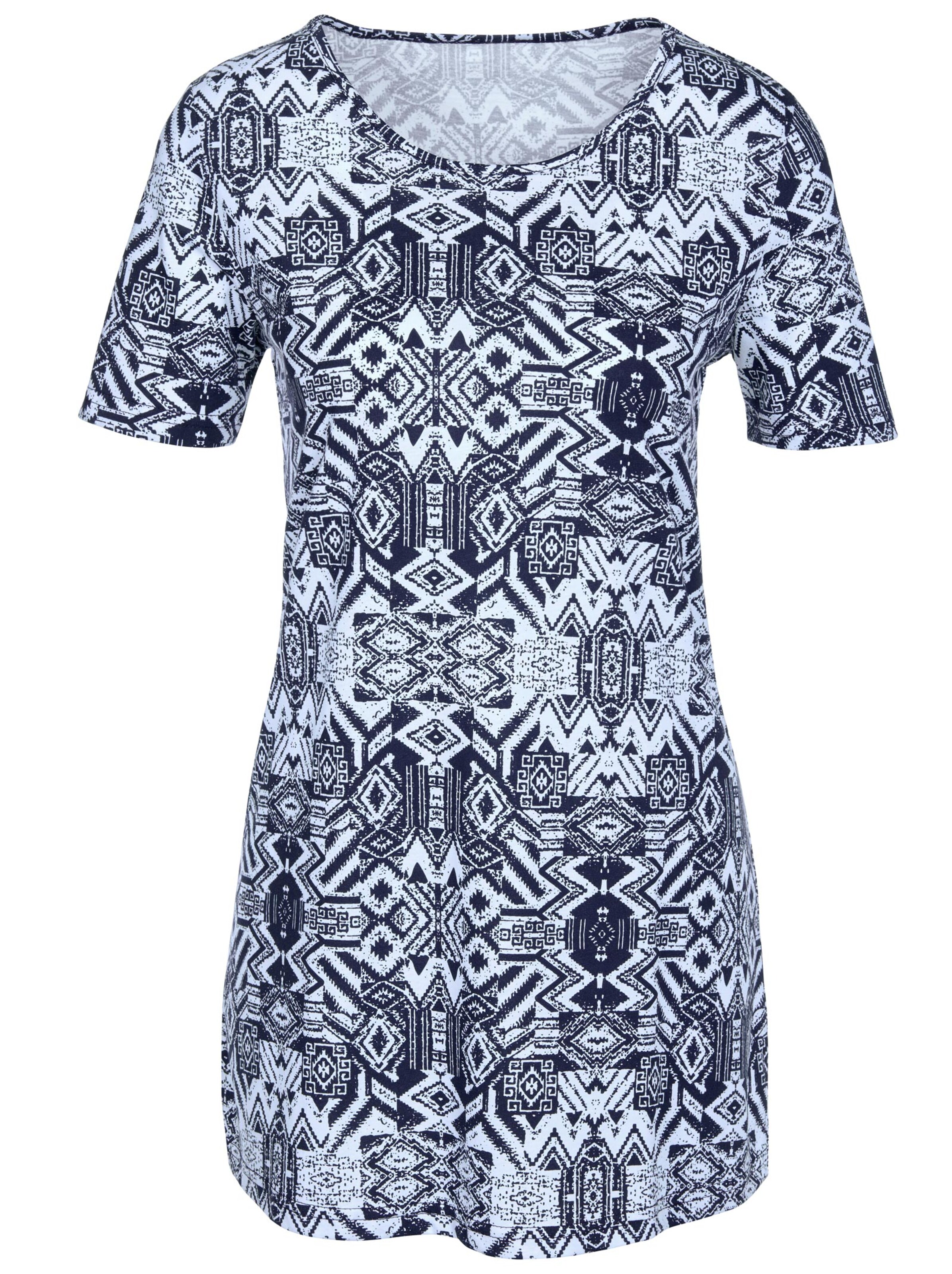 Longshirt - marine-bedruckt