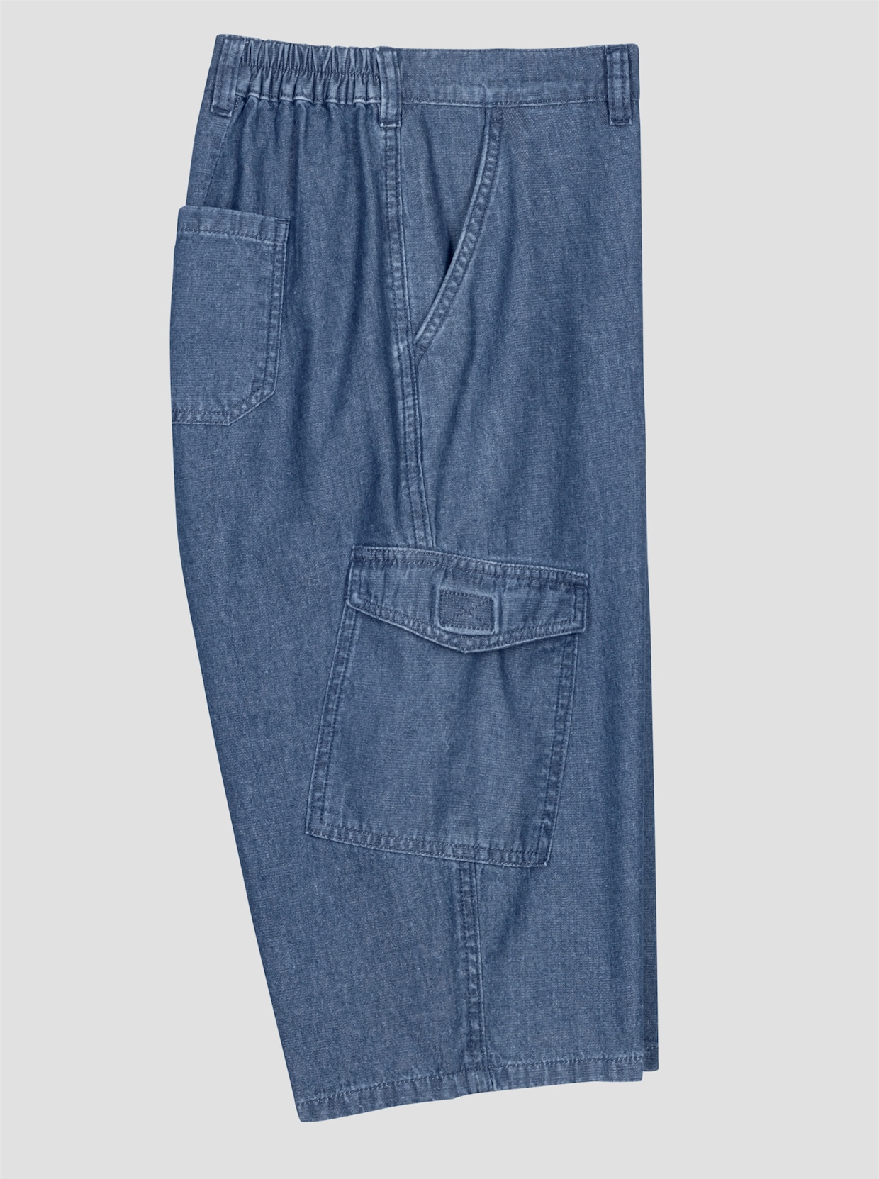 Jeansbermuda - blue-stonewashed