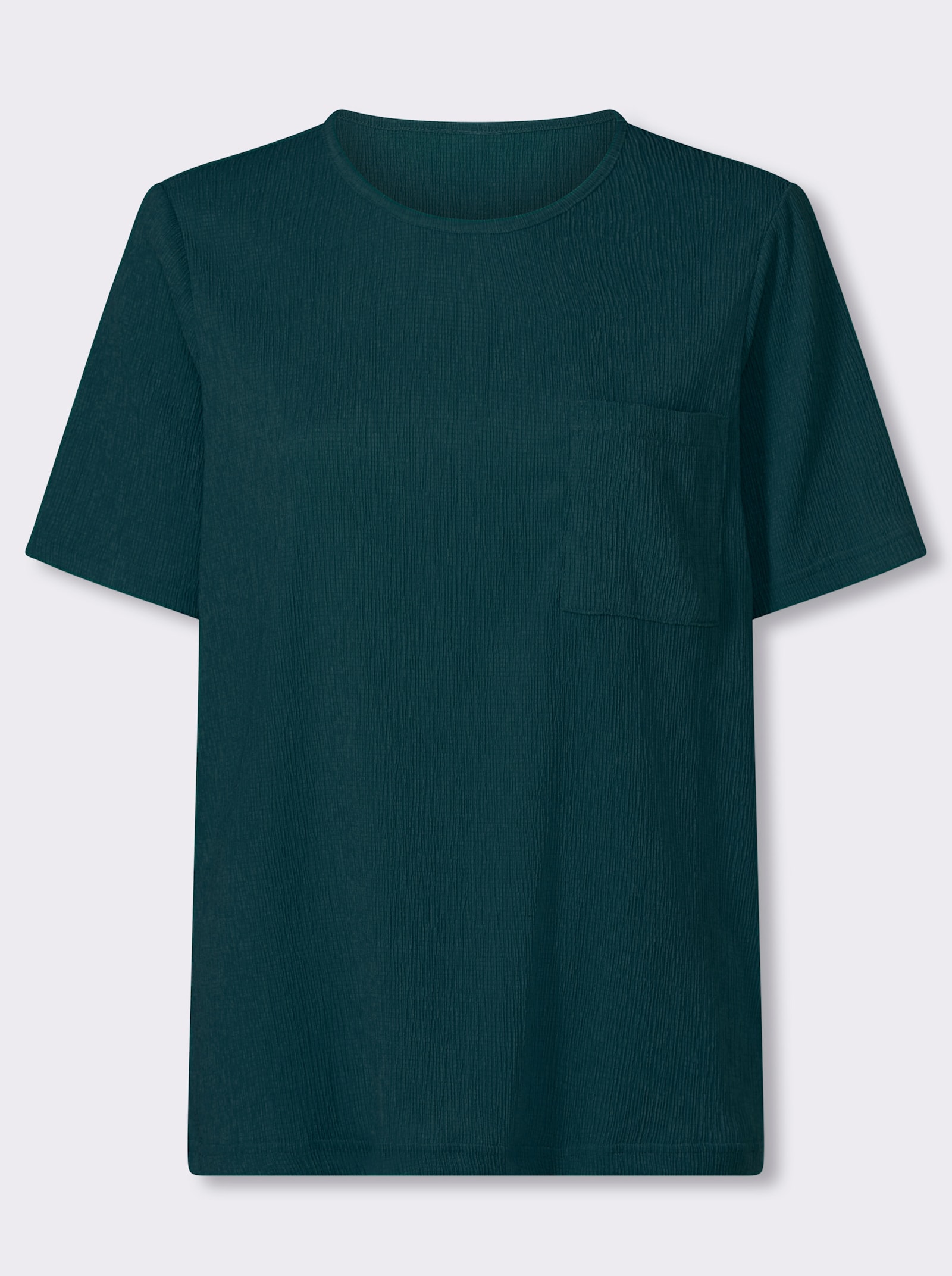 Shirt met korte mouwen en borstzak - petrol