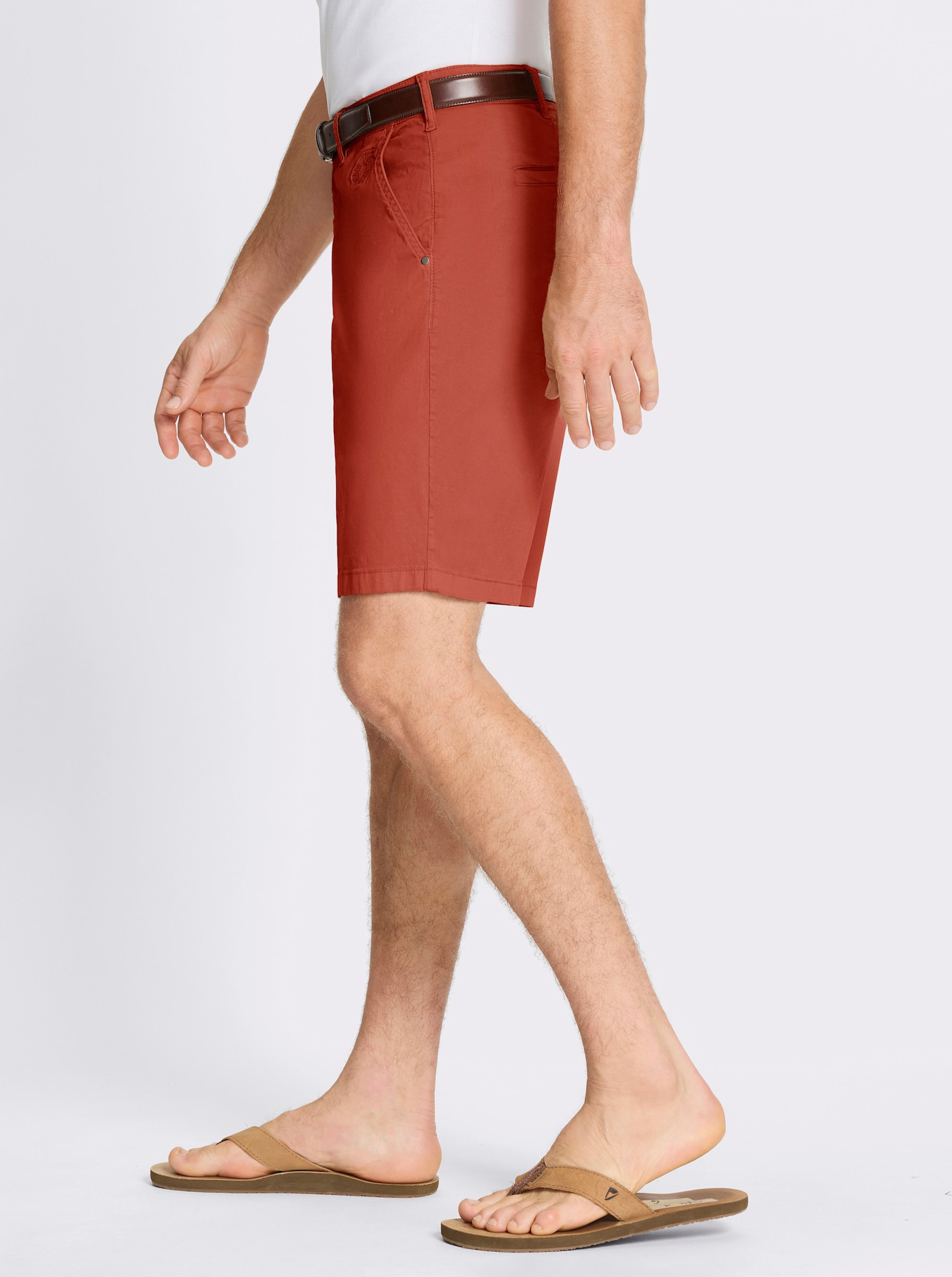 Marco Donati Bermudas aus Twill-Qualität - rostrot