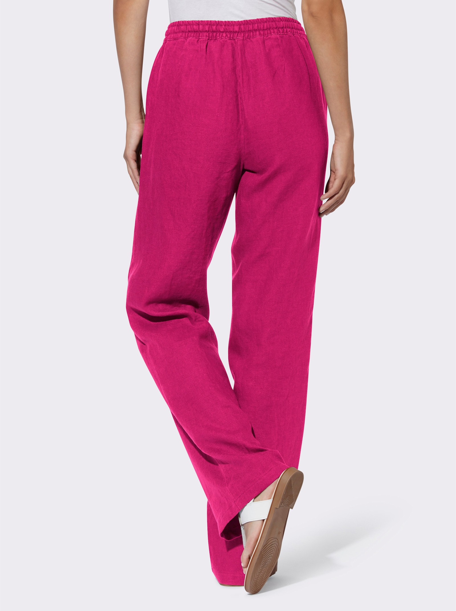 heine Leinenhose mit weitem Bein - pink