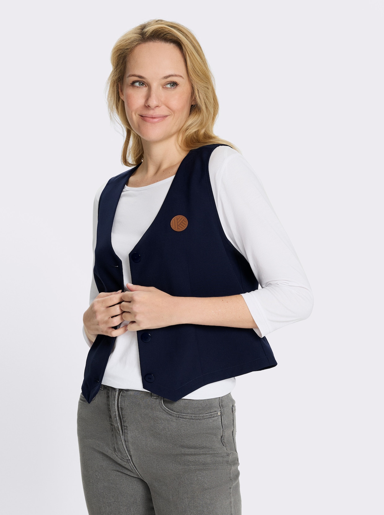 Weste zum Knöpfen - marine