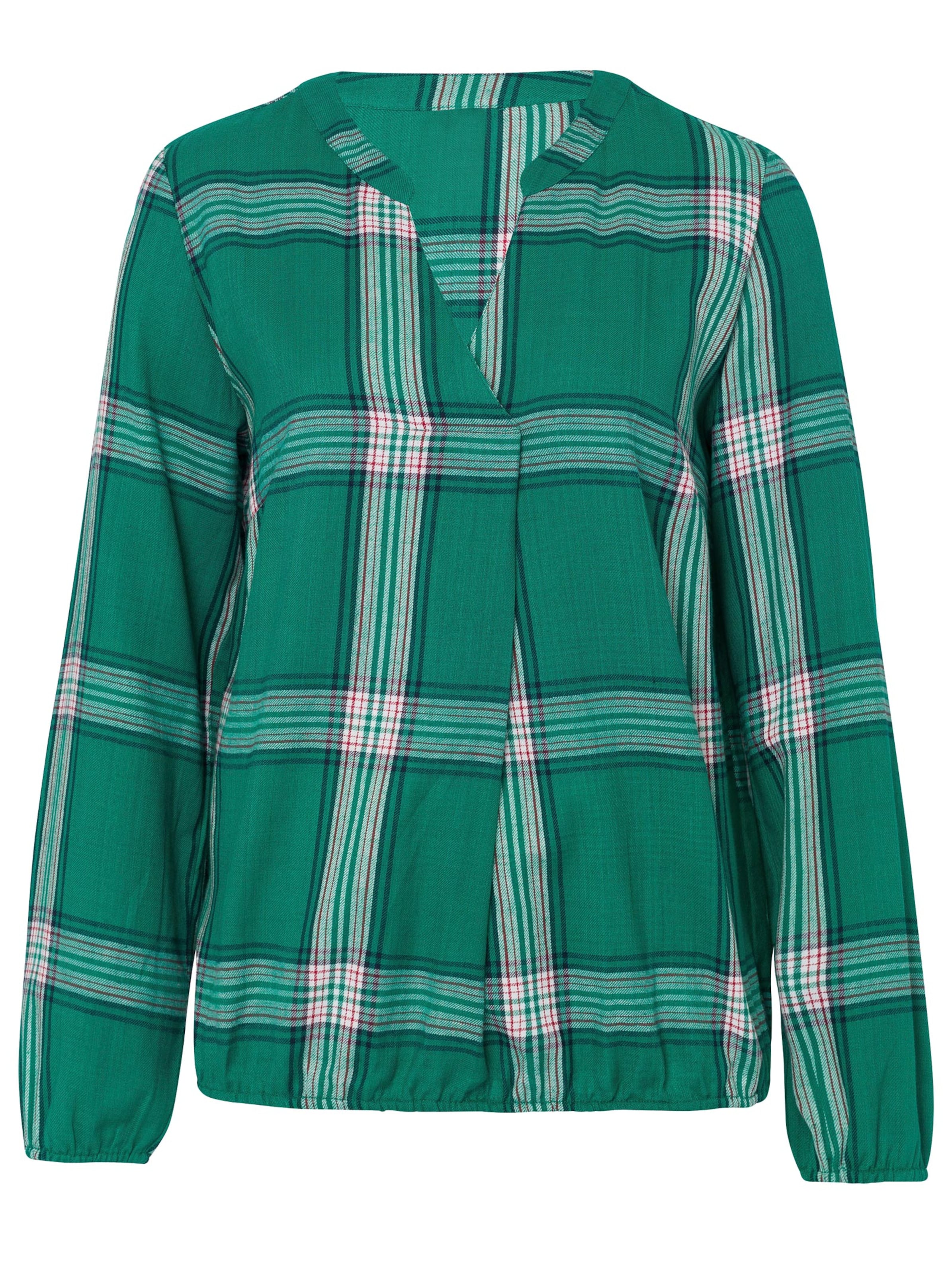 Bluse - grün-kariert