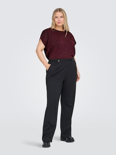 ONLY CARMAKOMA Kurzarmshirt - chocolate truffle detail:chocolate truffle lurex
