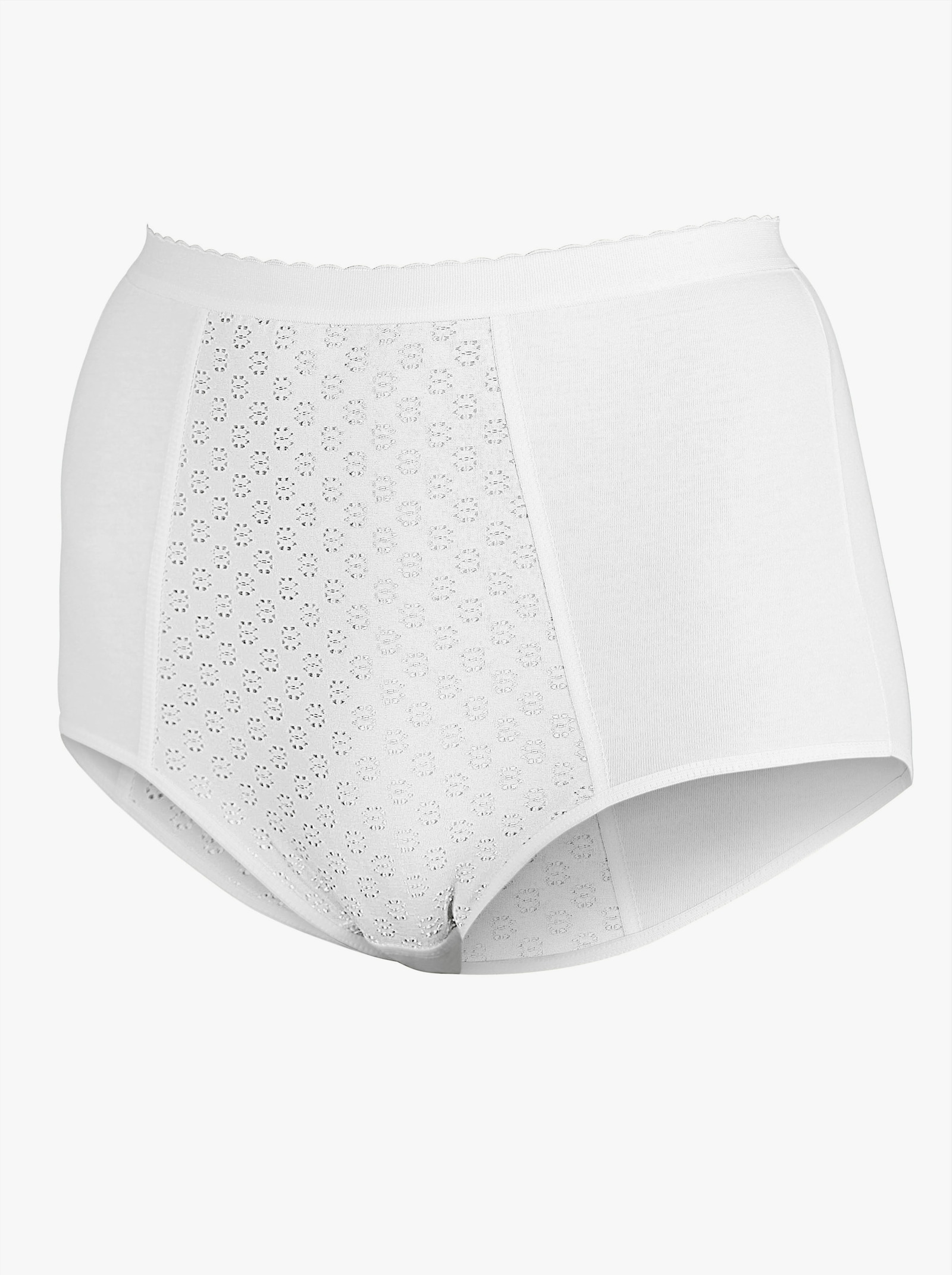 wäschepur Formslip mit Jacquard-Einsatz - weiß