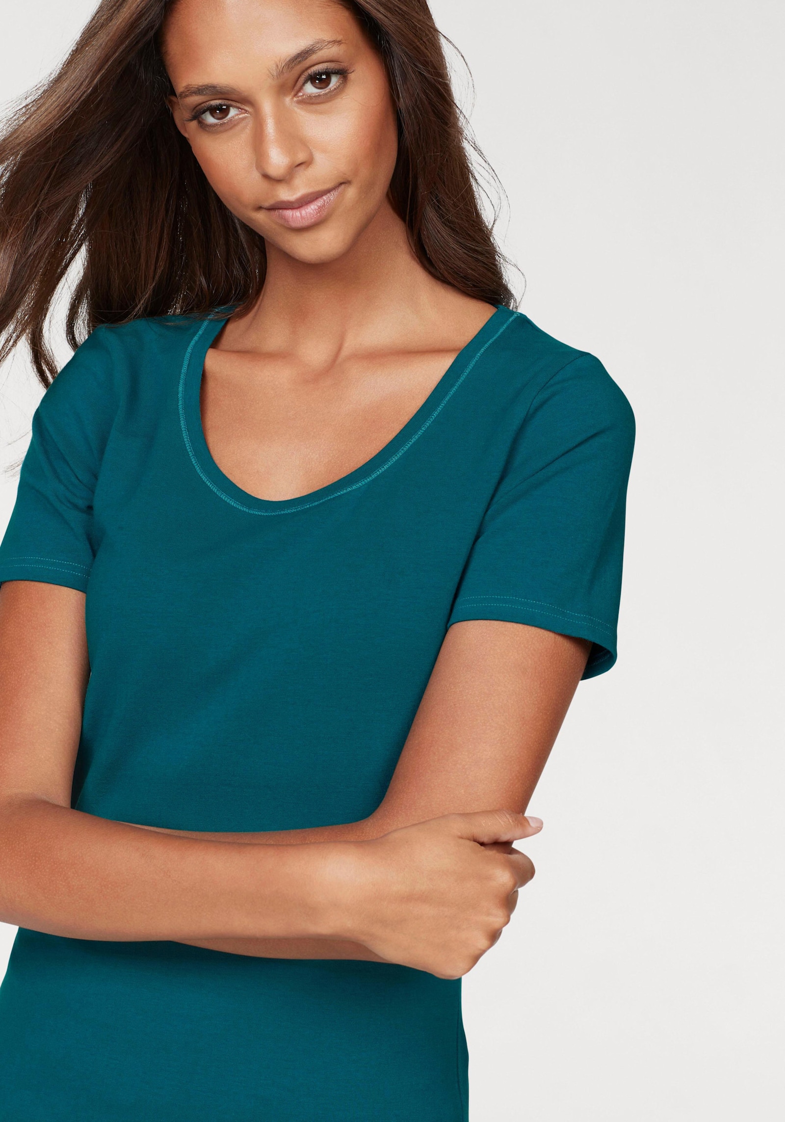 Vivance T-Shirt - petrol, schwarz