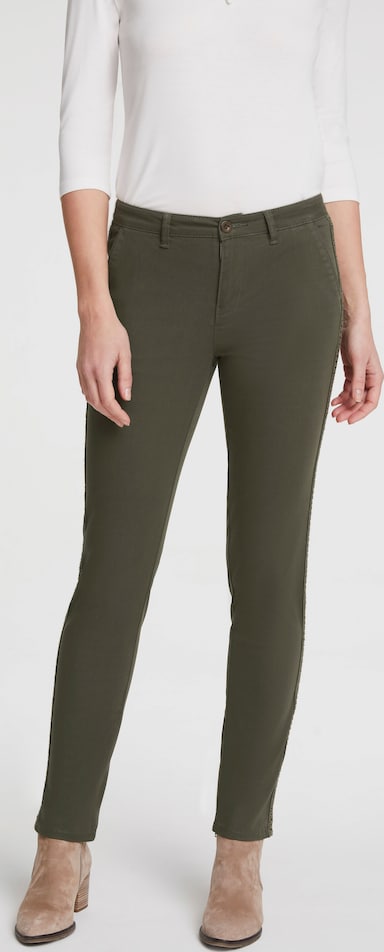 heine Pantalon - olive foncé