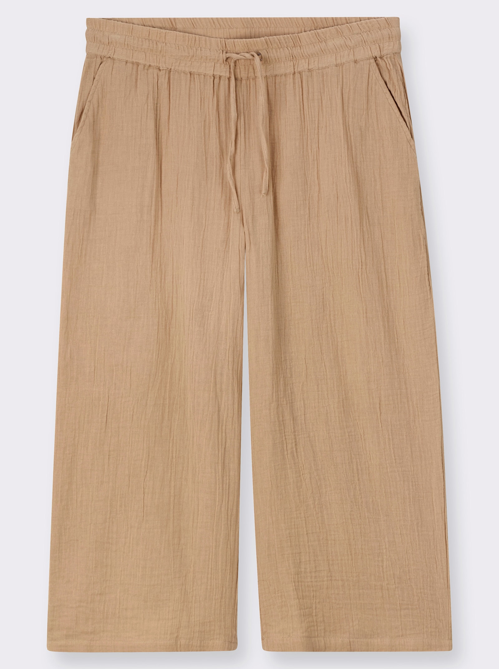 Culotte in Struktur-Qualität - camel