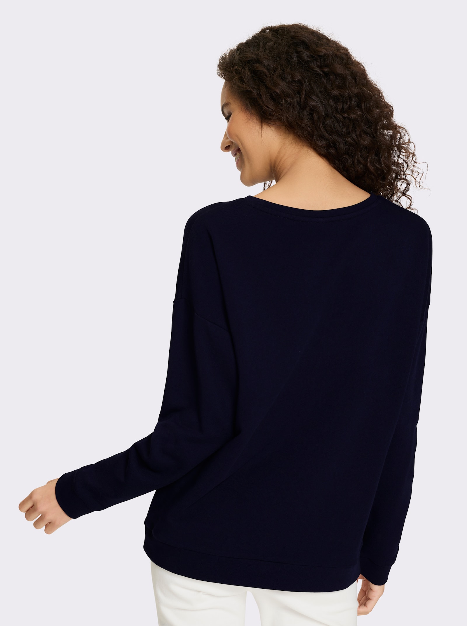 heine Sweatshirt mit Anker-Motiv - marine