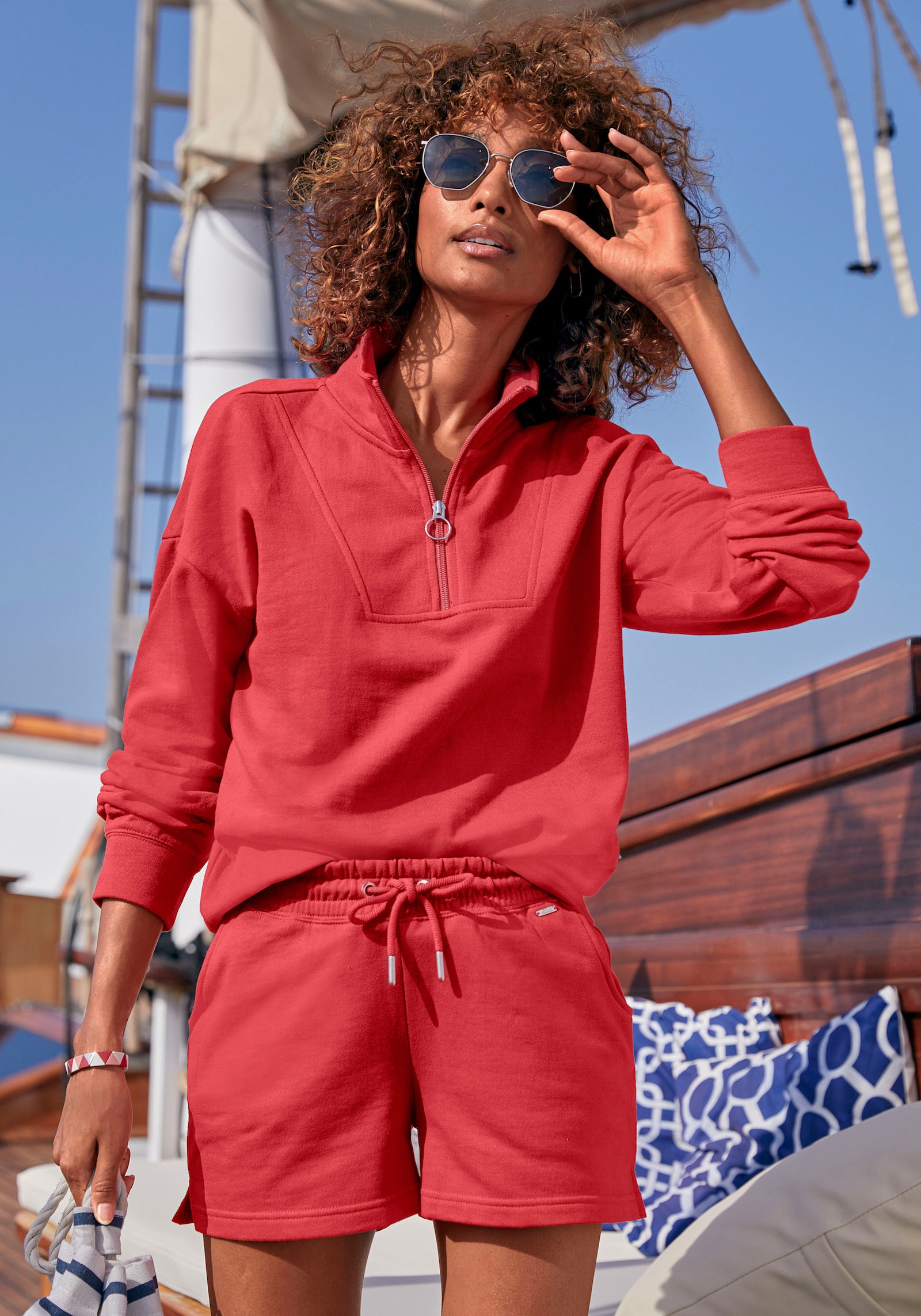 H.I.S Sweat-shirt - rouge