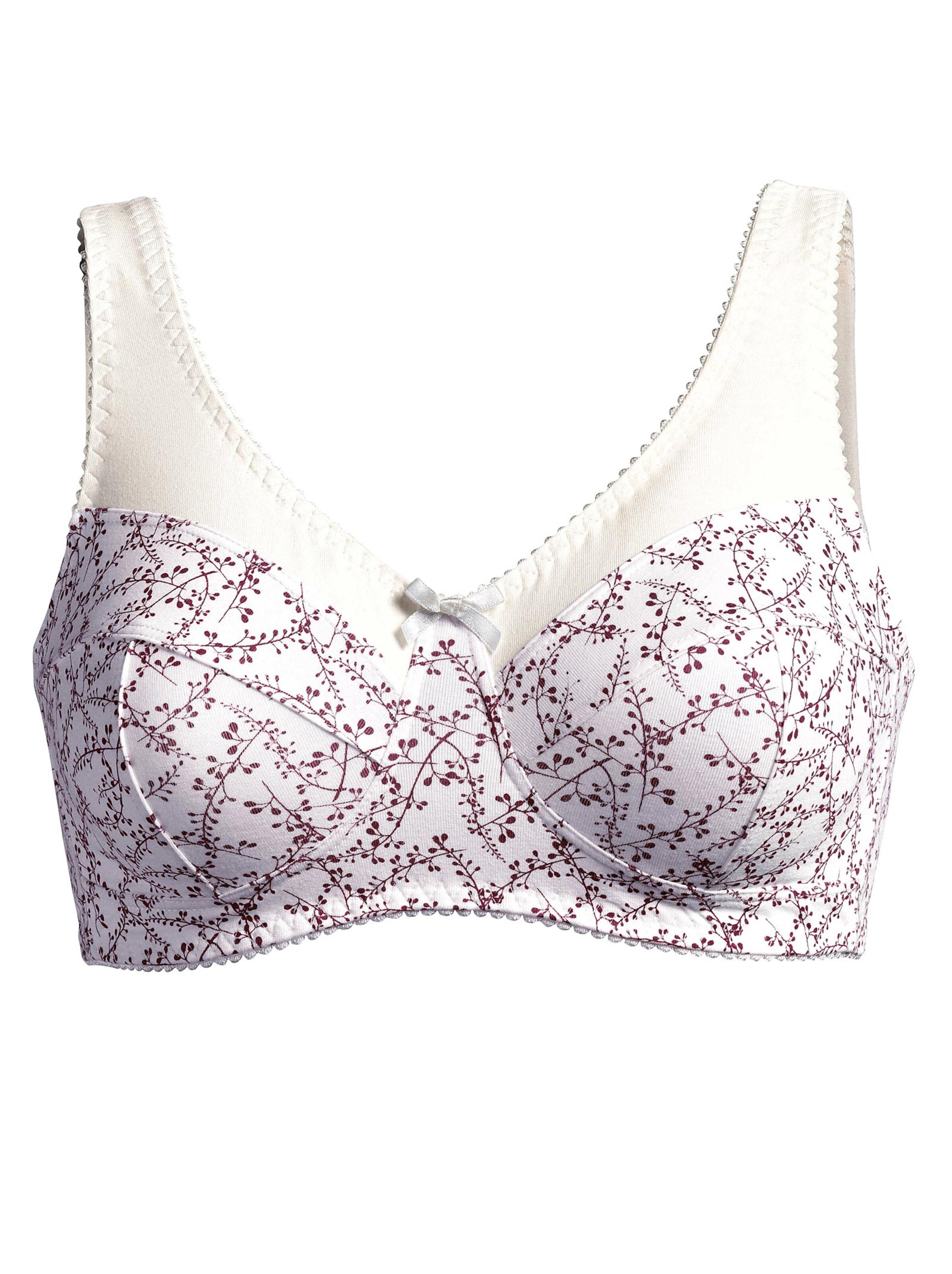 wäschepur BH ohne Bügel - champagner + bordeaux