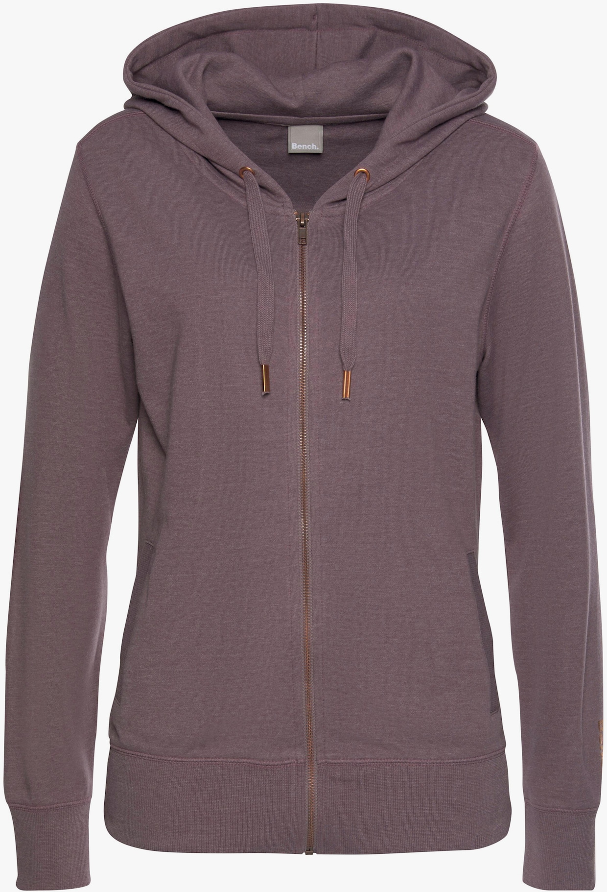 Sweatjacke - mauve-meliert