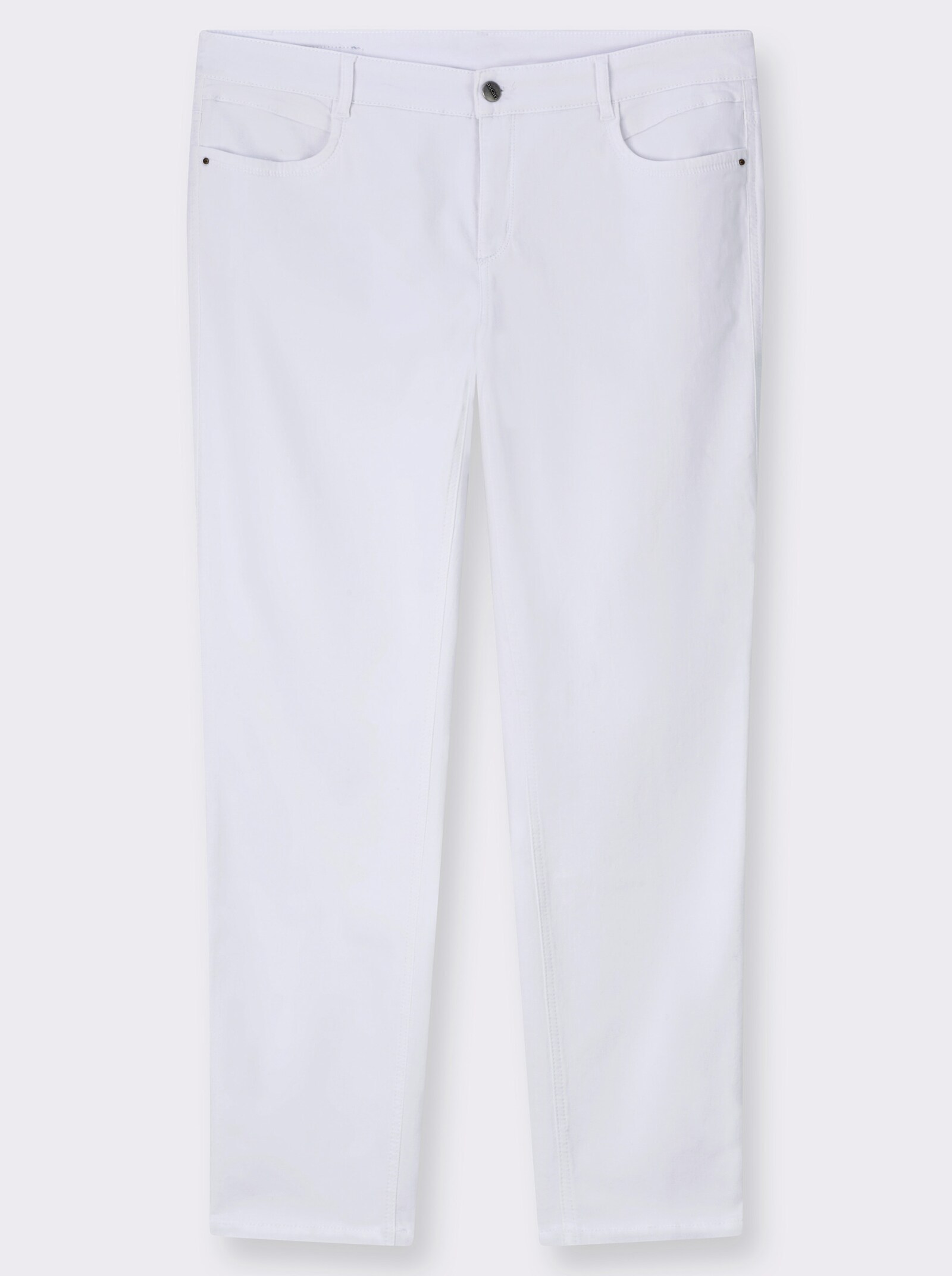 Ascari Stretch-Jeans in Röhren-Form - weiß