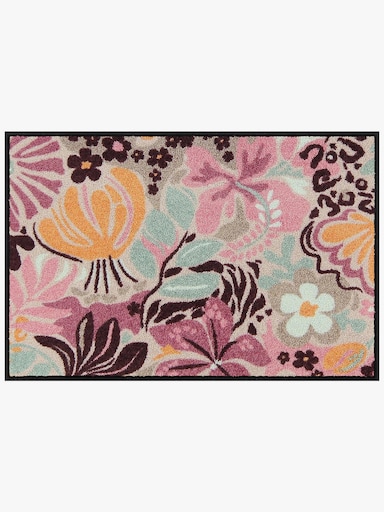 Salonloewe Fußmatte - hortensie-burgund-gemustert