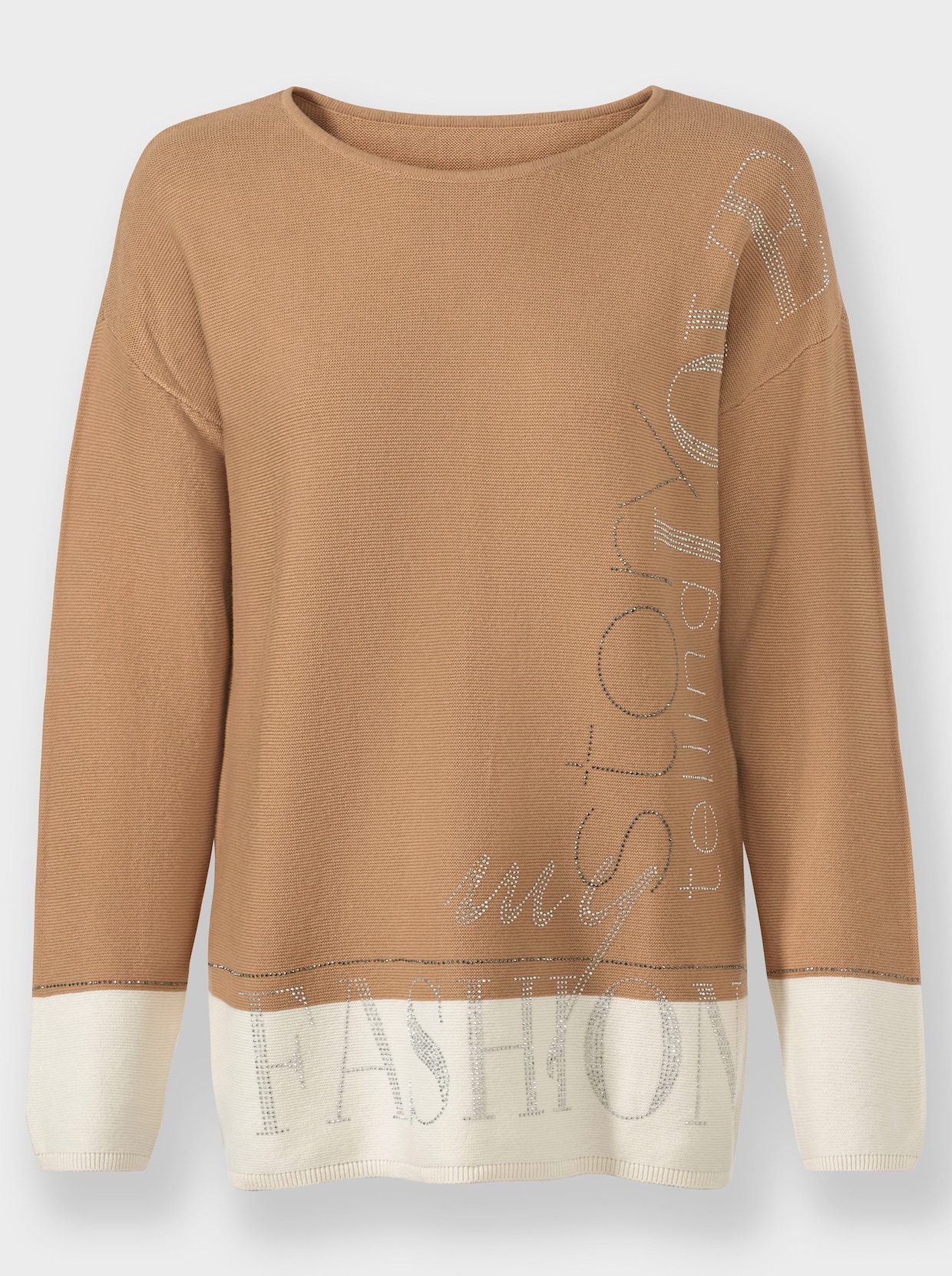 heine Pullover - champagner-camel-gemustert