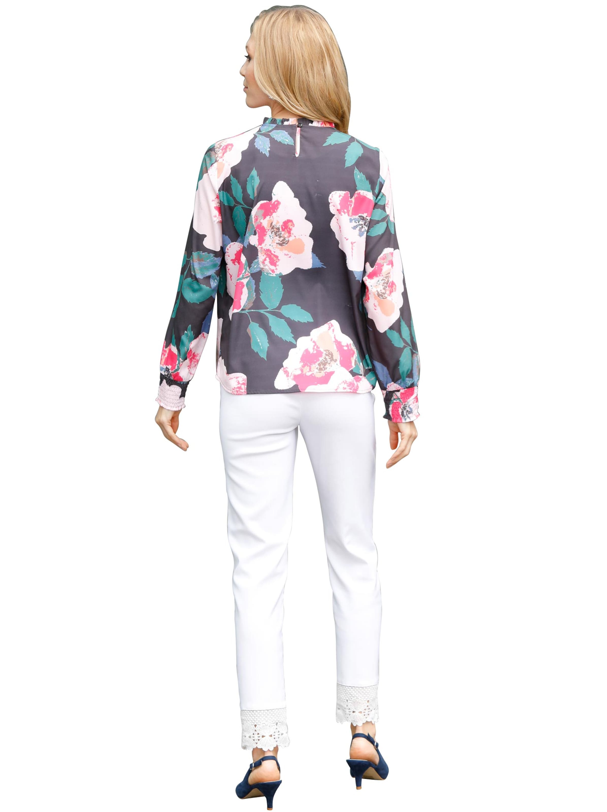 Bluse - marine-gemustert