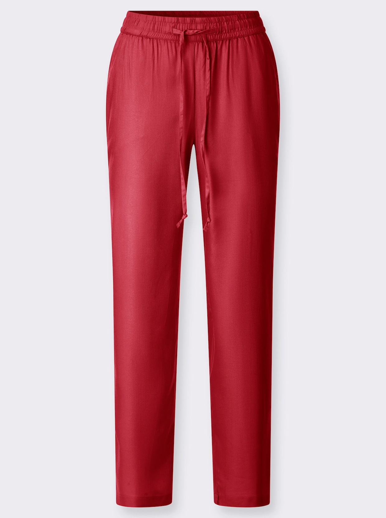 Schlupfhose in strukturierter Qualität - erdbeere