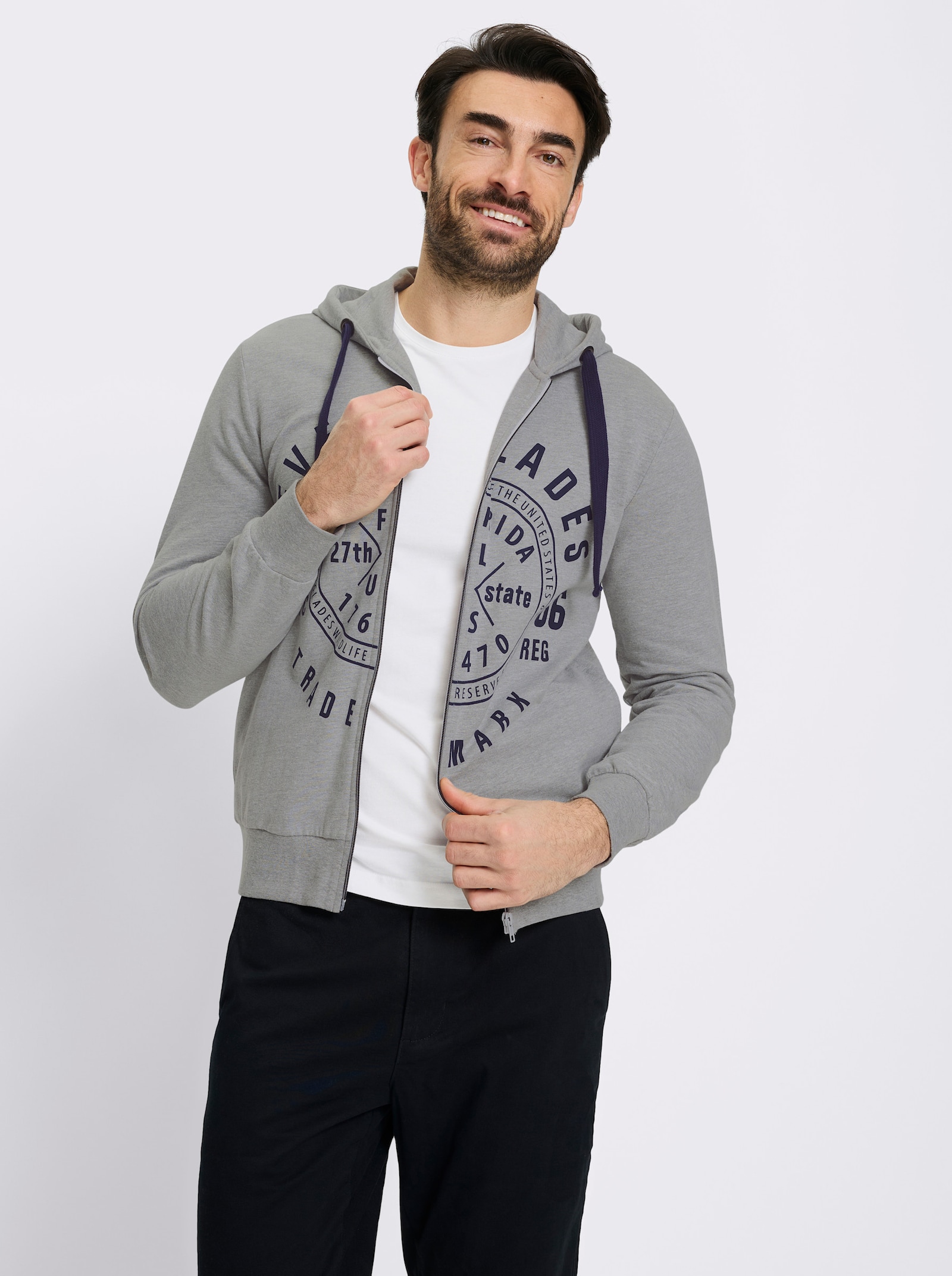 Catamaran Sweatjacke - grau-meliert