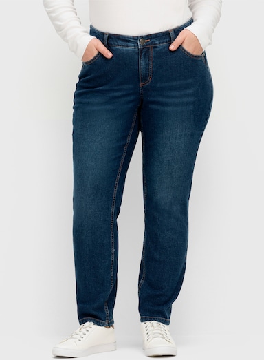sheego 5-Pocket-Jeans - dark blue denim