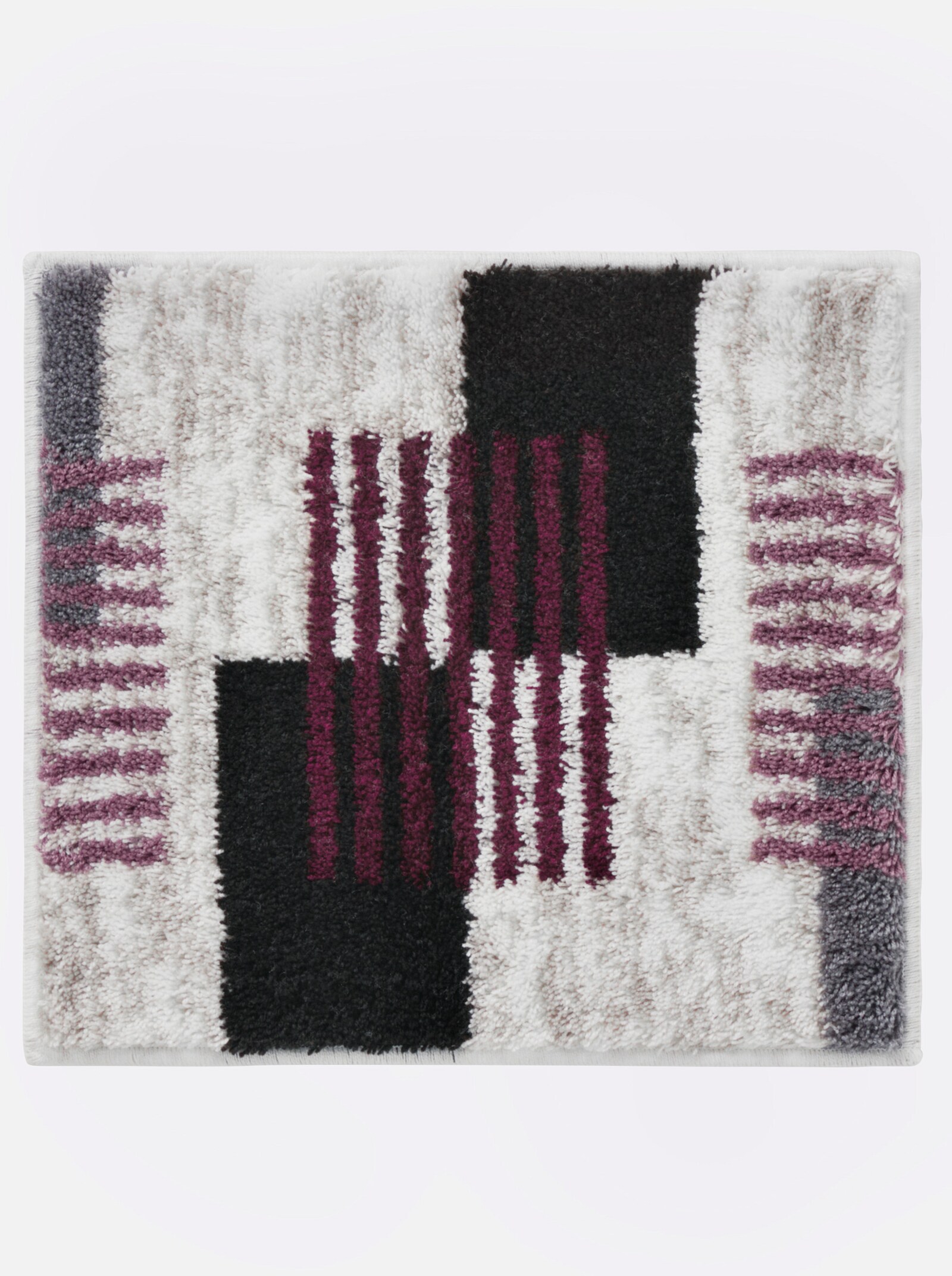 Grund Badematte - beere-ecru-gemustert