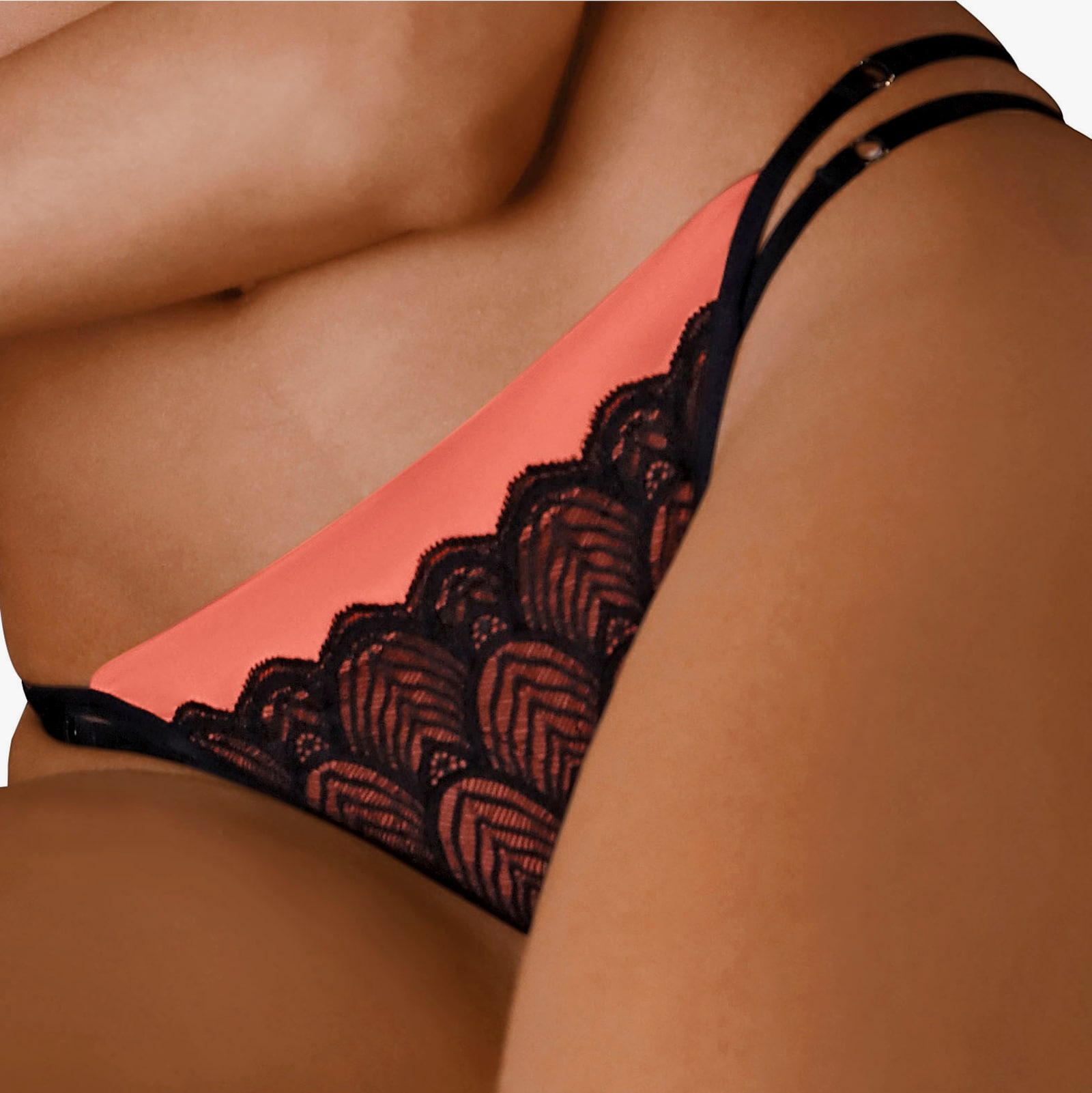 LASCANA String - noir-couleur cuivre