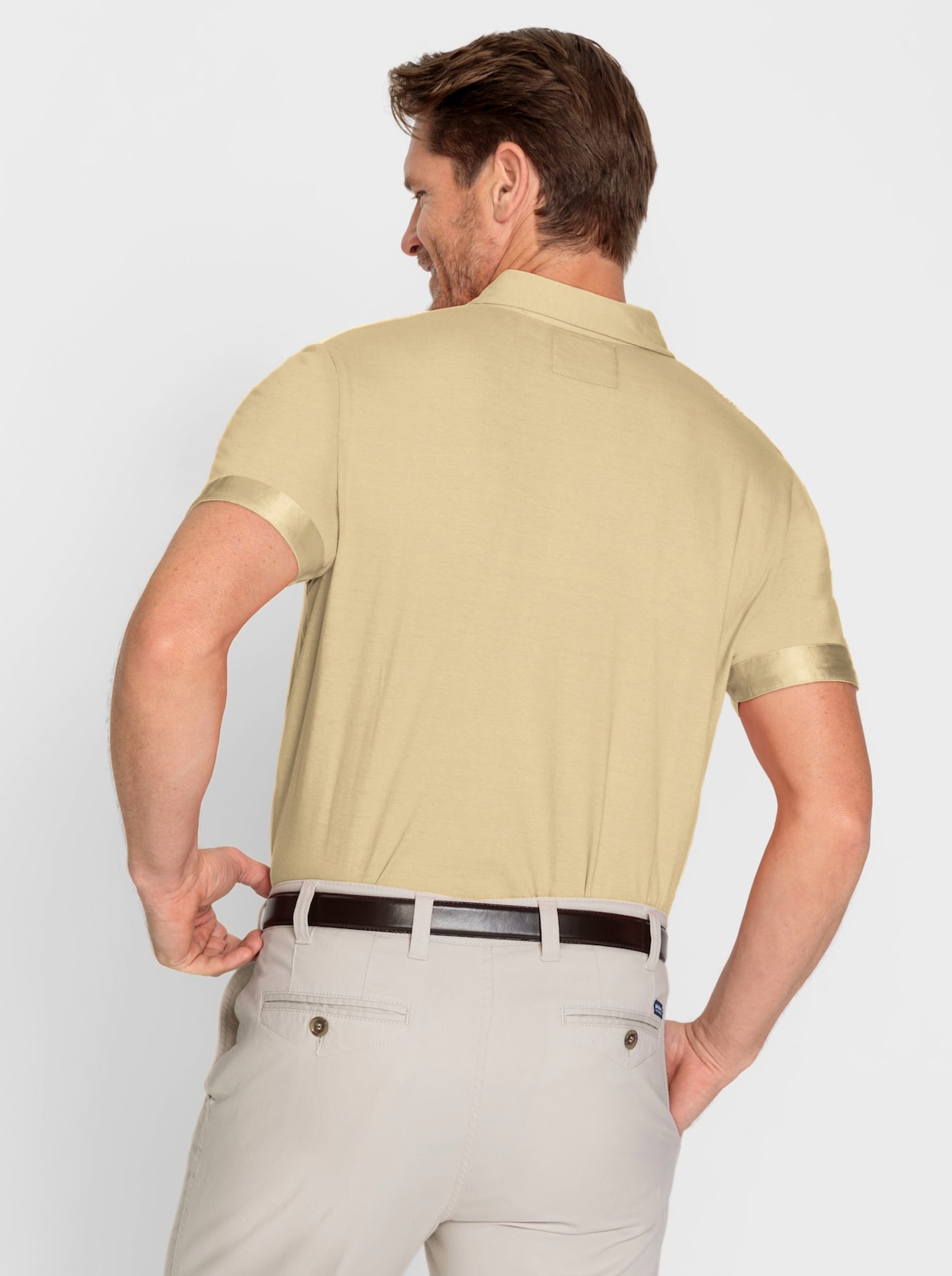 Marco Donati Poloshirt met korte mouwen - vanille