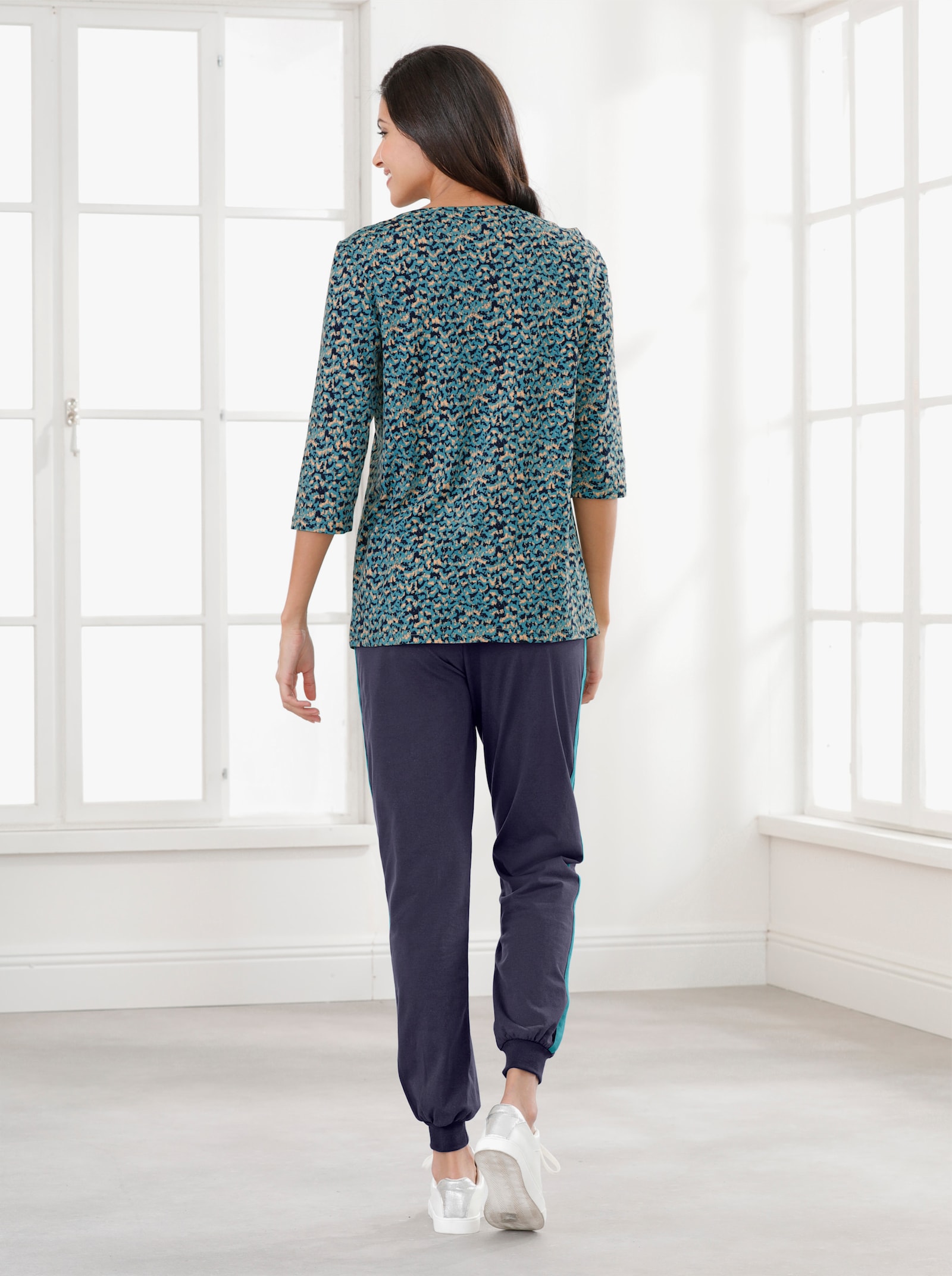 Freizeithose Dehnbund mit Tunnelzug - nachtblau